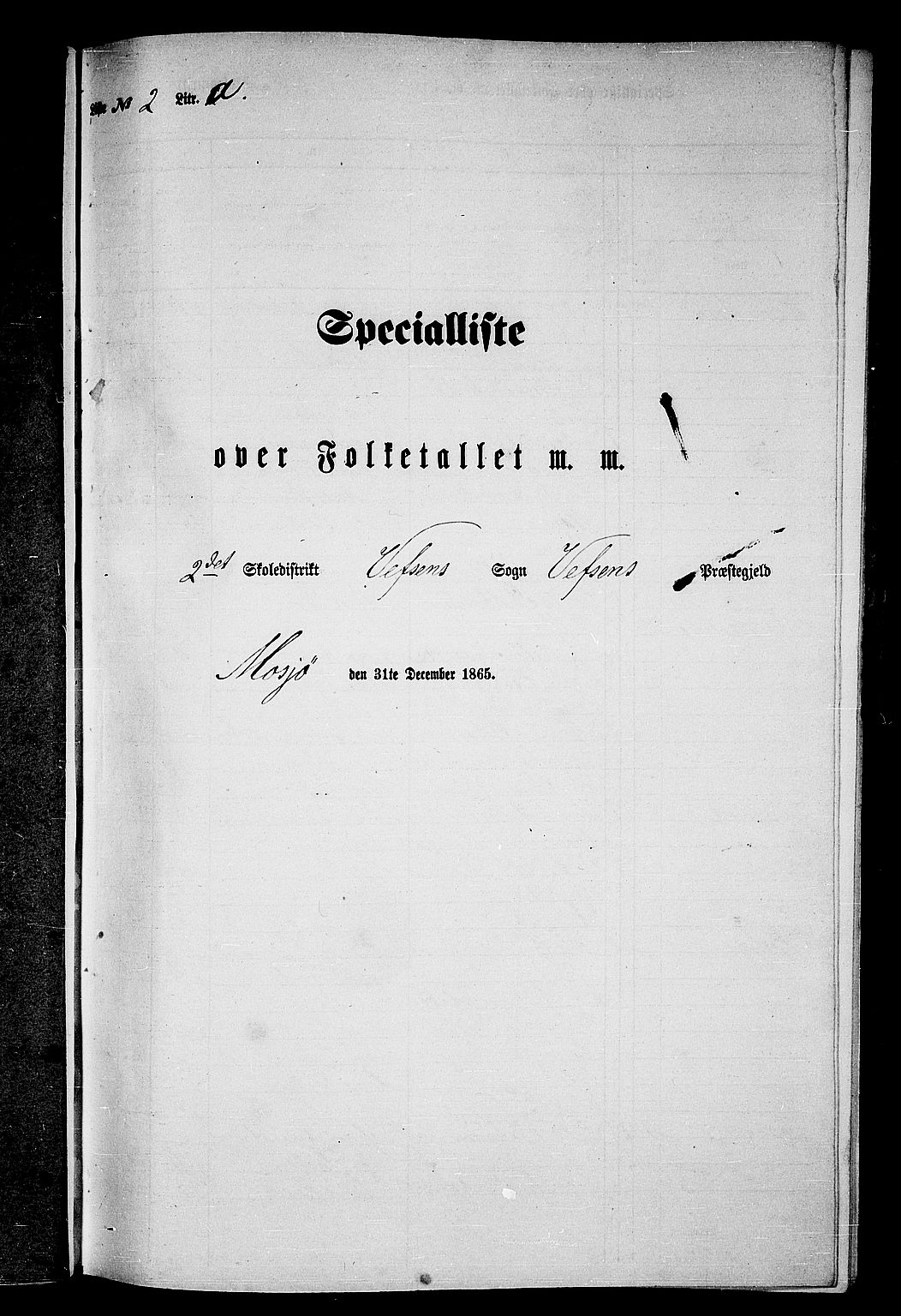 RA, 1865 census for Vefsn, 1865, p. 32