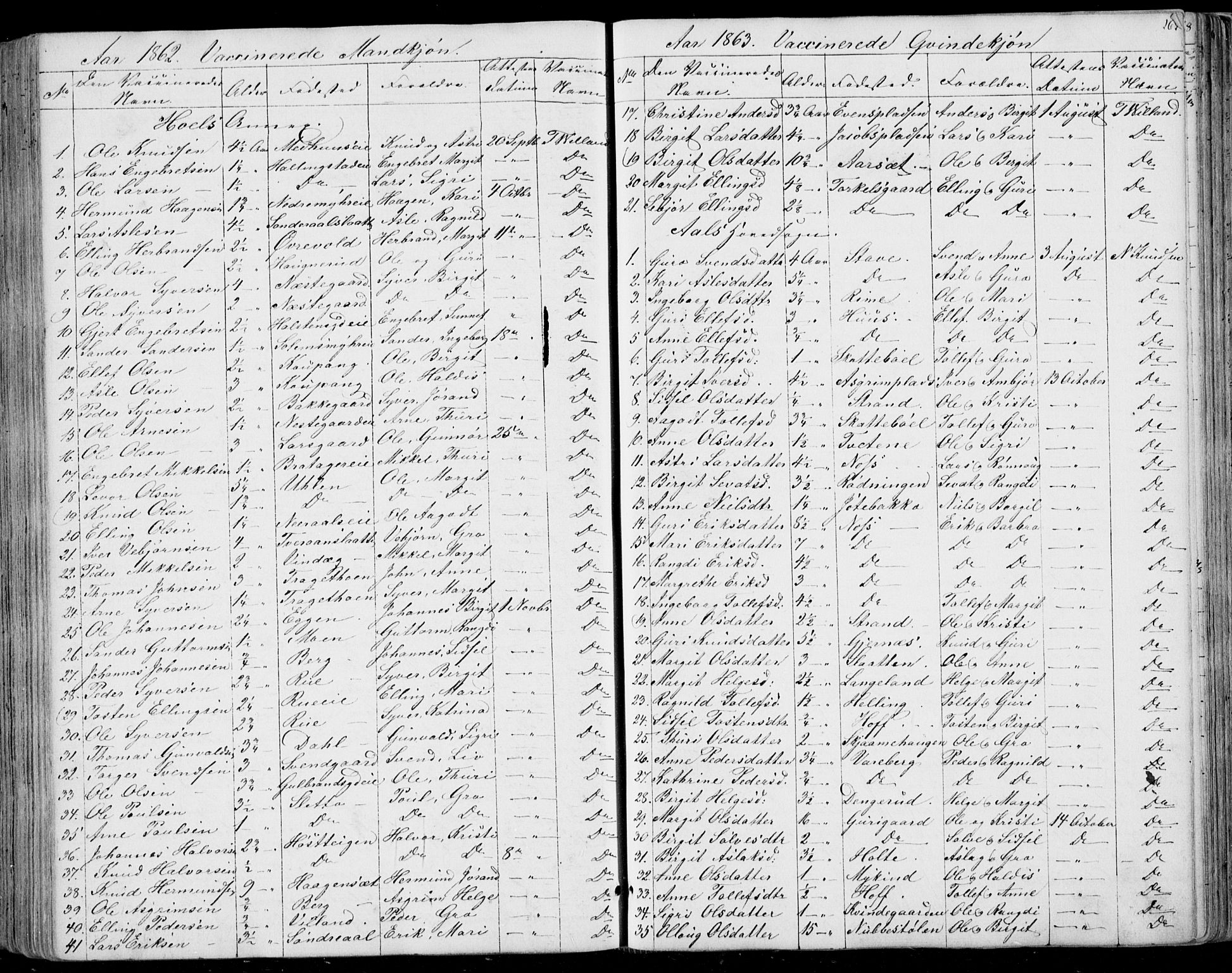 Ål kirkebøker, SAKO/A-249/F/Fa/L0006: Parish register (official) no. I 6, 1849-1864, p. 265