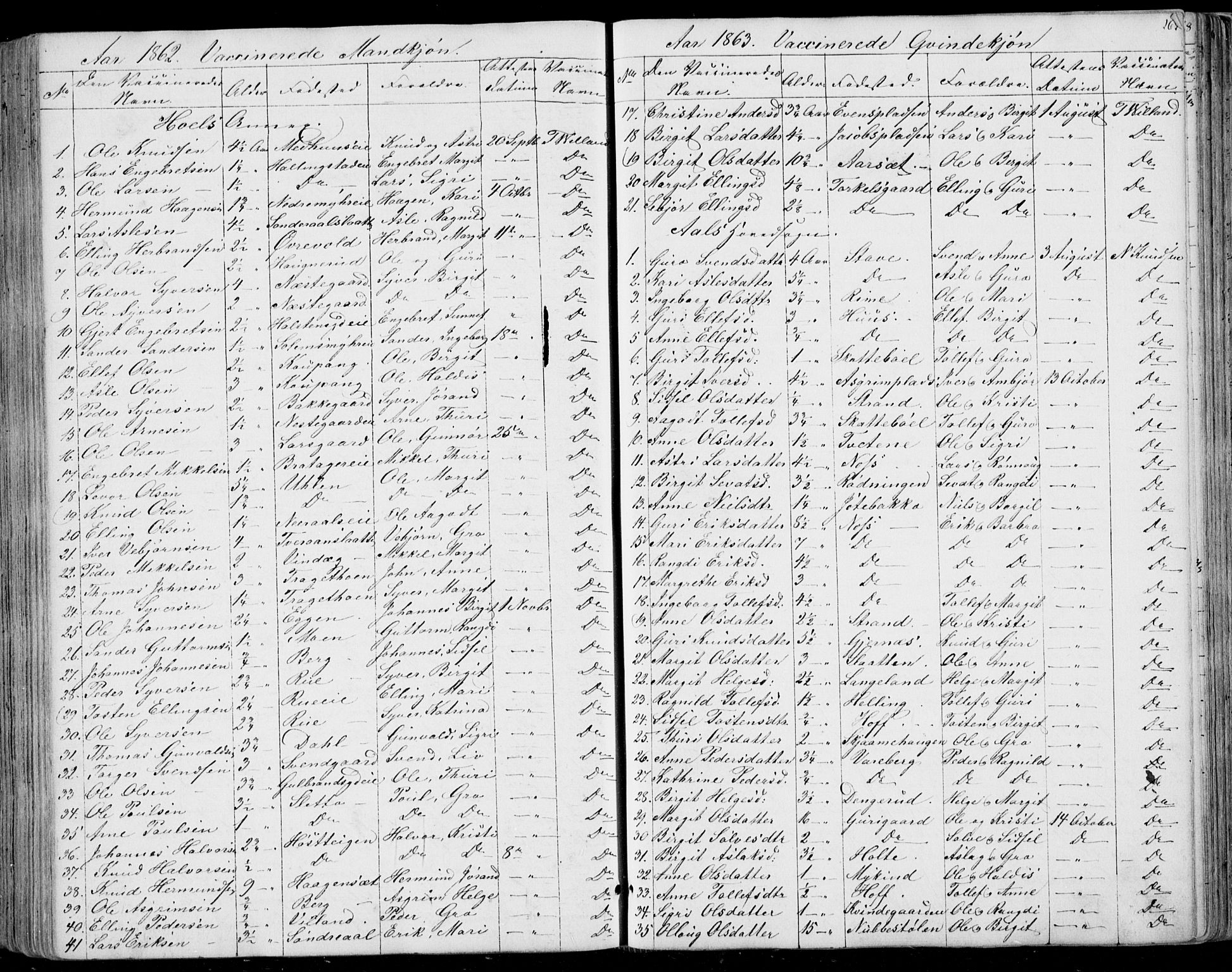 Ål kirkebøker, AV/SAKO-A-249/F/Fa/L0006: Parish register (official) no. I 6, 1849-1864, p. 265