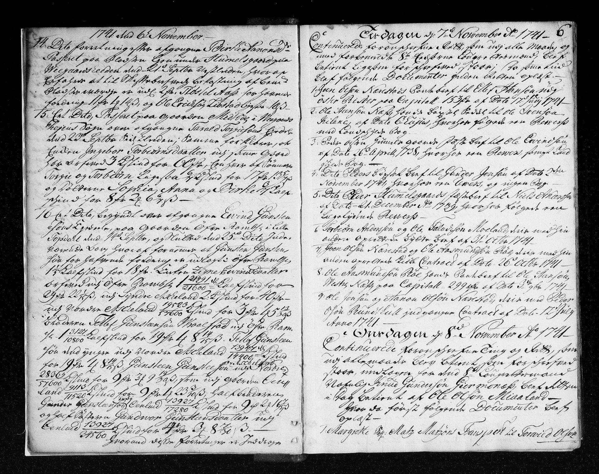 Østre Råbyggelag sorenskriveri, AV/SAK-1221-0016/F/Fa/L0013: Tingbok nr 12, 1741-1748, p. 5b-6a