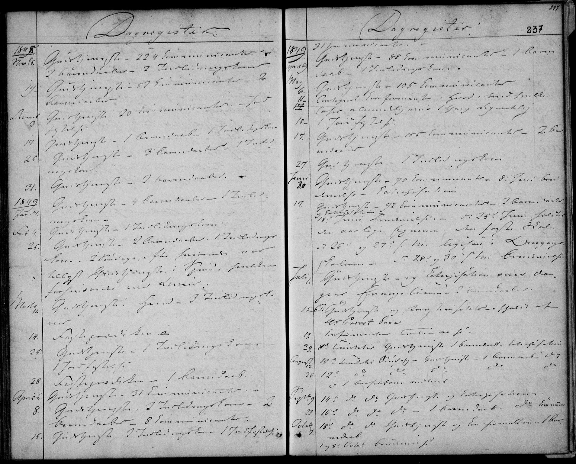 Herad sokneprestkontor, AV/SAK-1111-0018/F/Fa/Faa/L0004: Parish register (official) no. A 4, 1844-1853, p. 237