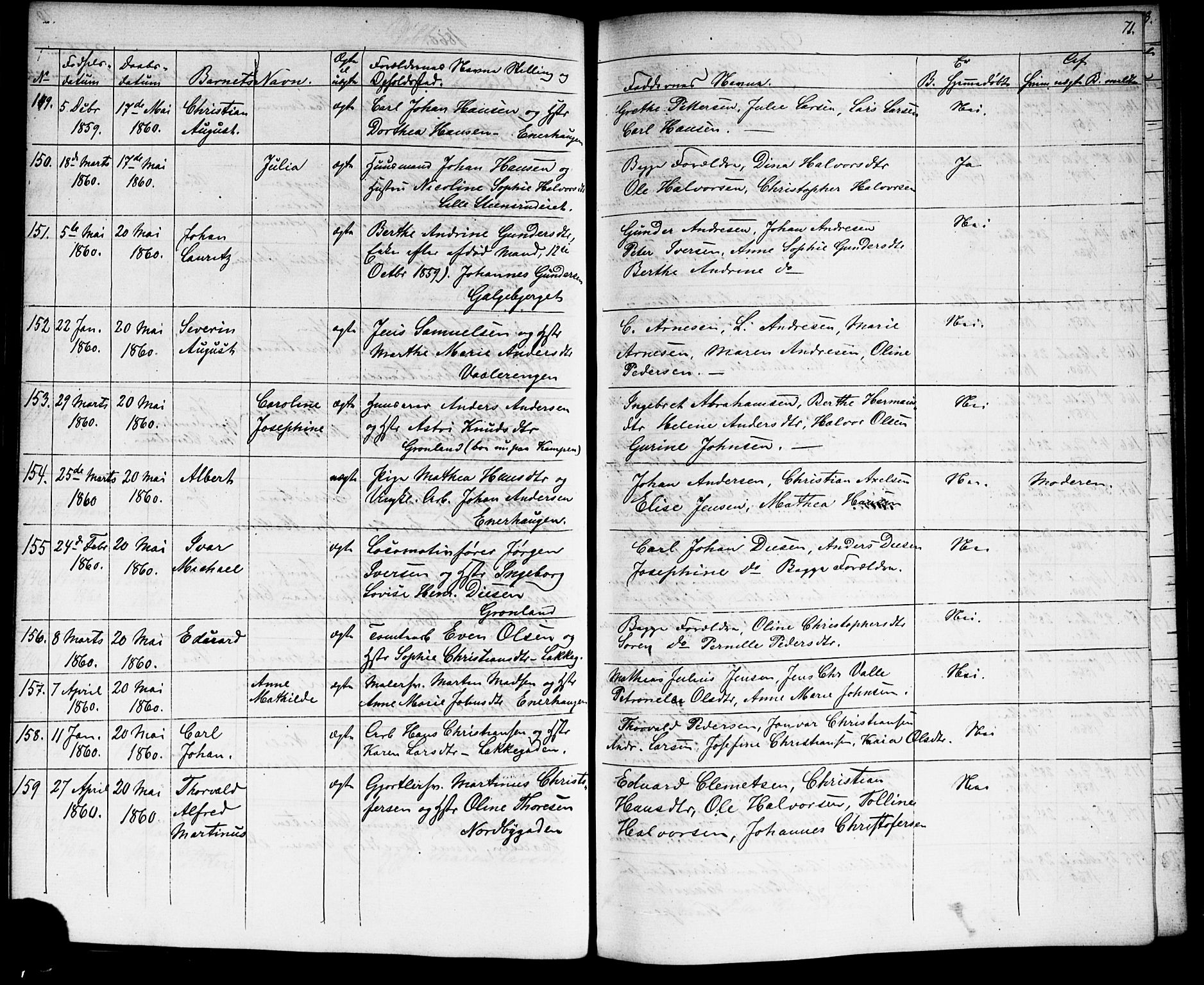 Grønland prestekontor Kirkebøker, SAO/A-10848/G/Ga/L0001: Parish register (copy) no. 1, 1859-1861, p. 71