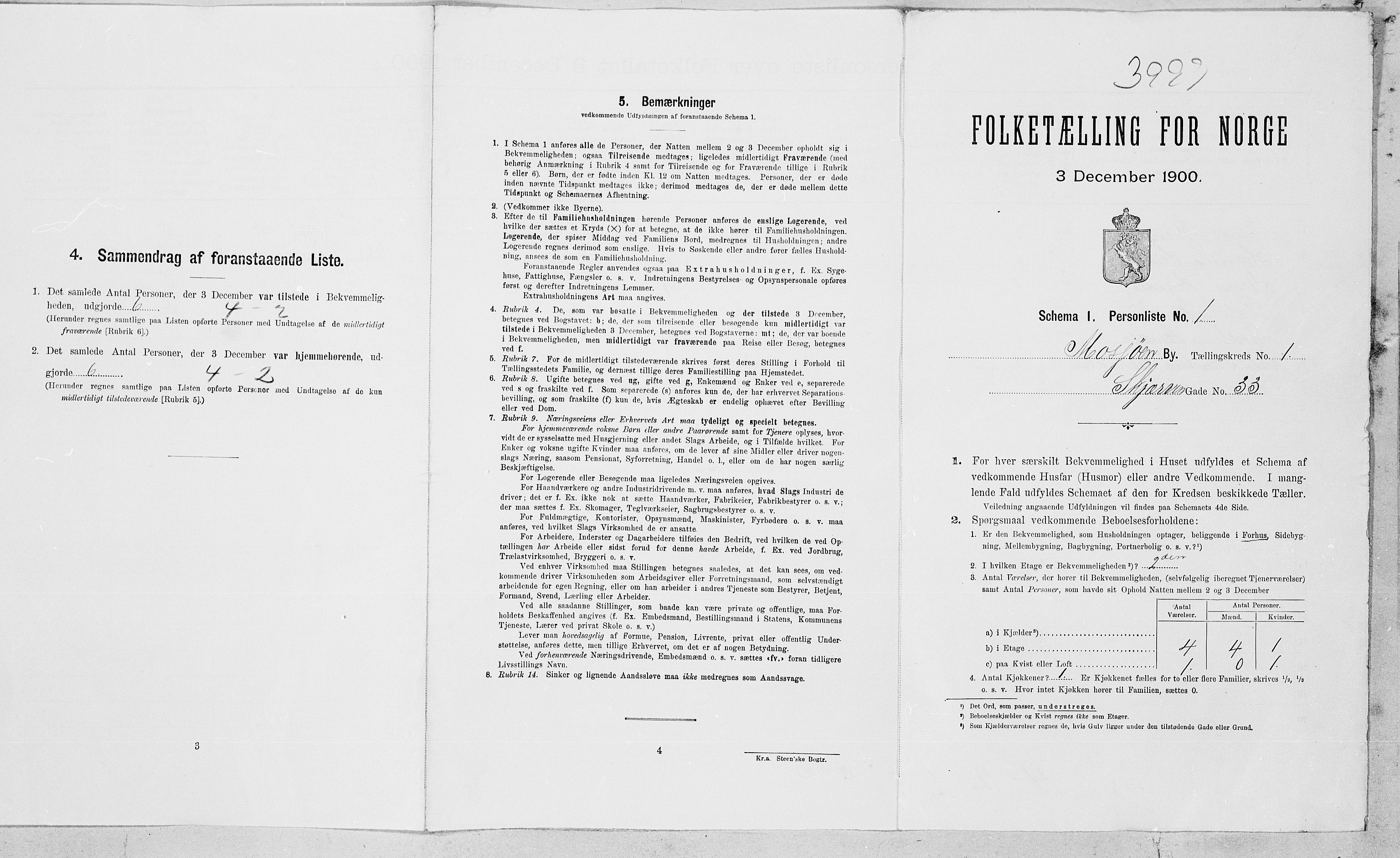 SAT, 1900 census for Mosjøen, 1900, p. 10