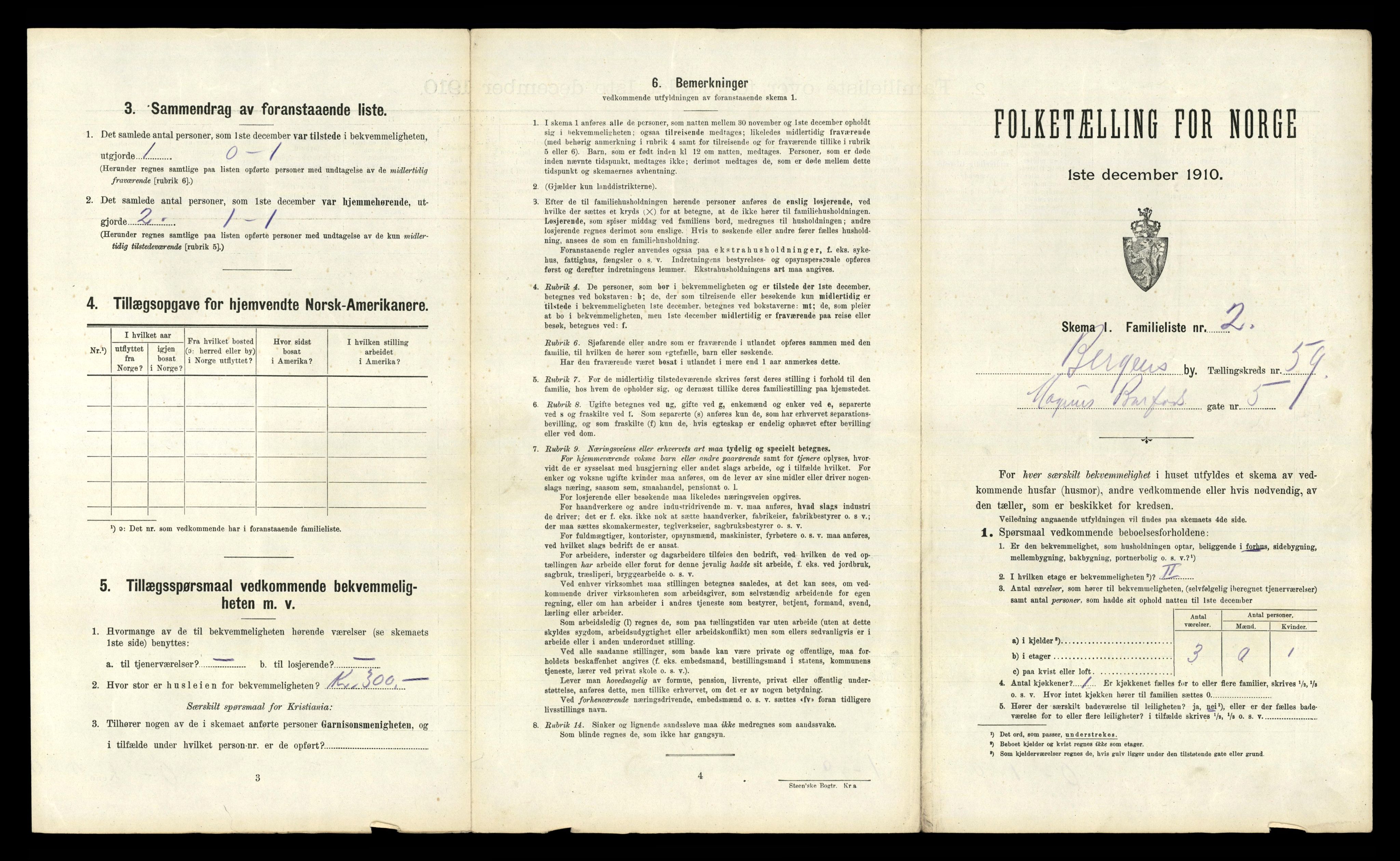 RA, 1910 census for Bergen, 1910, p. 20349