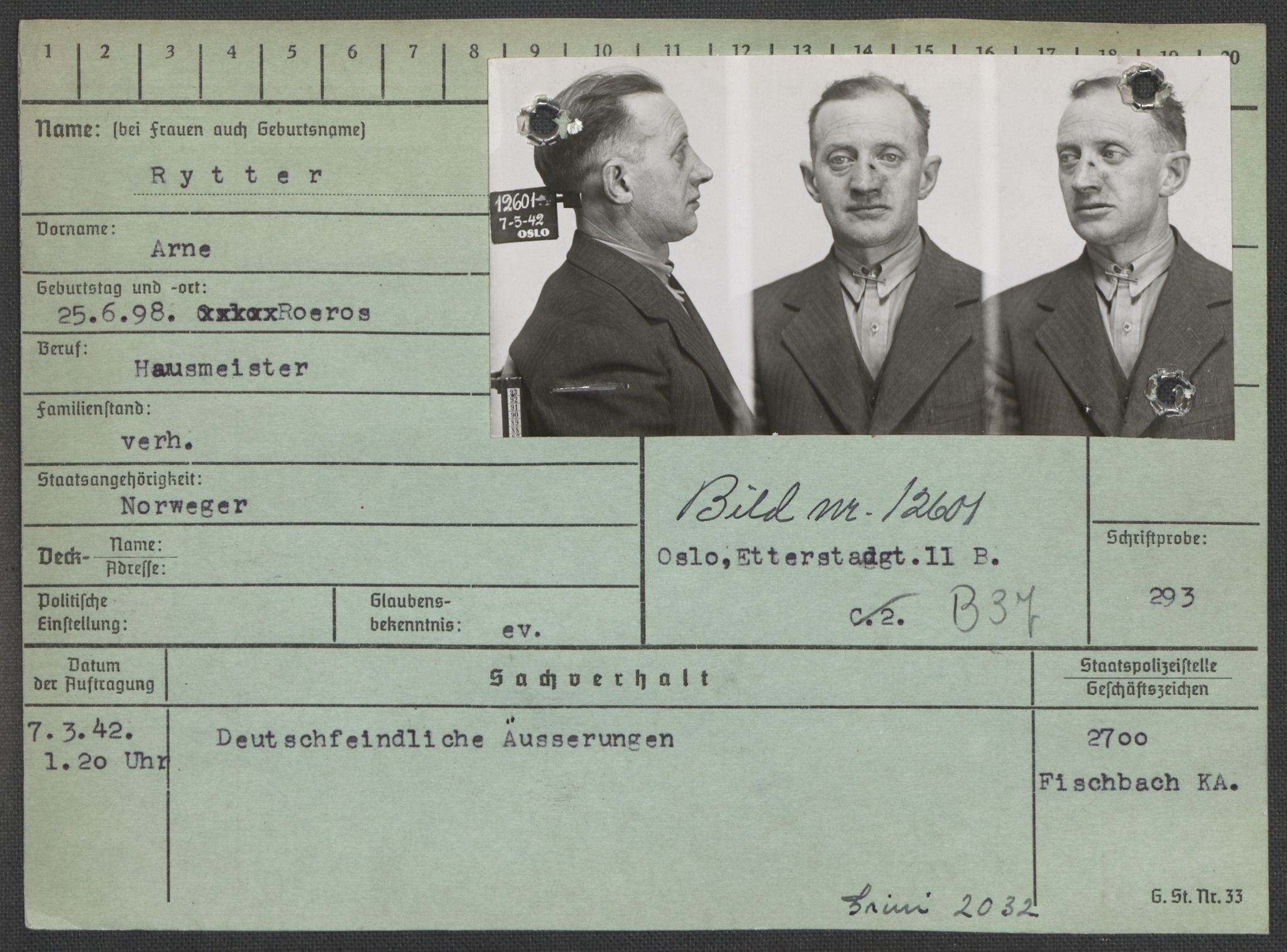 Befehlshaber der Sicherheitspolizei und des SD, AV/RA-RAFA-5969/E/Ea/Eaa/L0009: Register over norske fanger i Møllergata 19: Ru-Sy, 1940-1945, p. 120