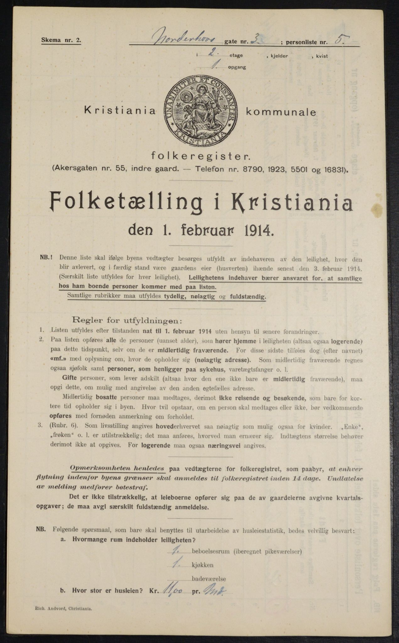 OBA, Municipal Census 1914 for Kristiania, 1914, p. 72429