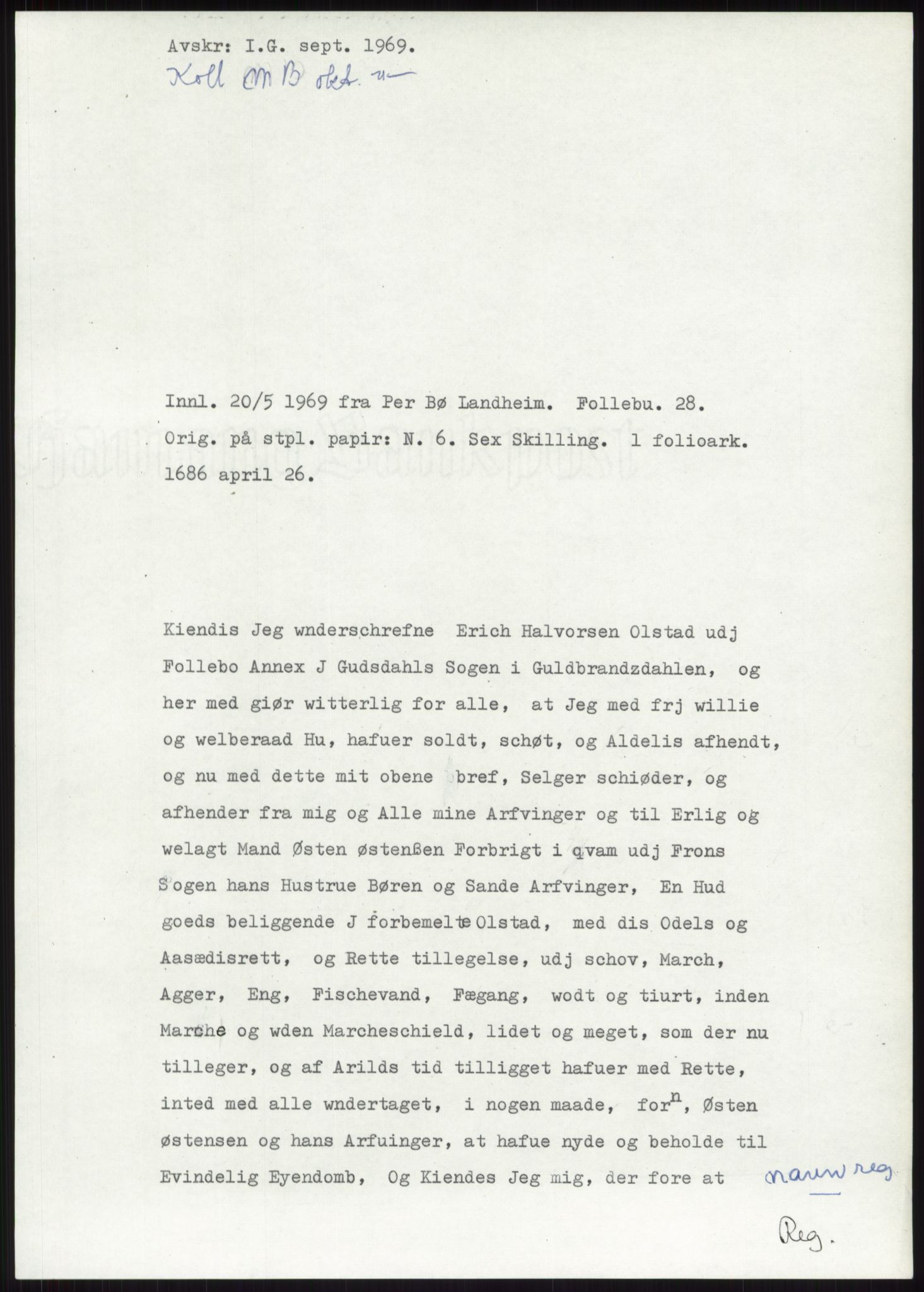 Samlinger til kildeutgivelse, Diplomavskriftsamlingen, AV/RA-EA-4053/H/Ha, p. 3139