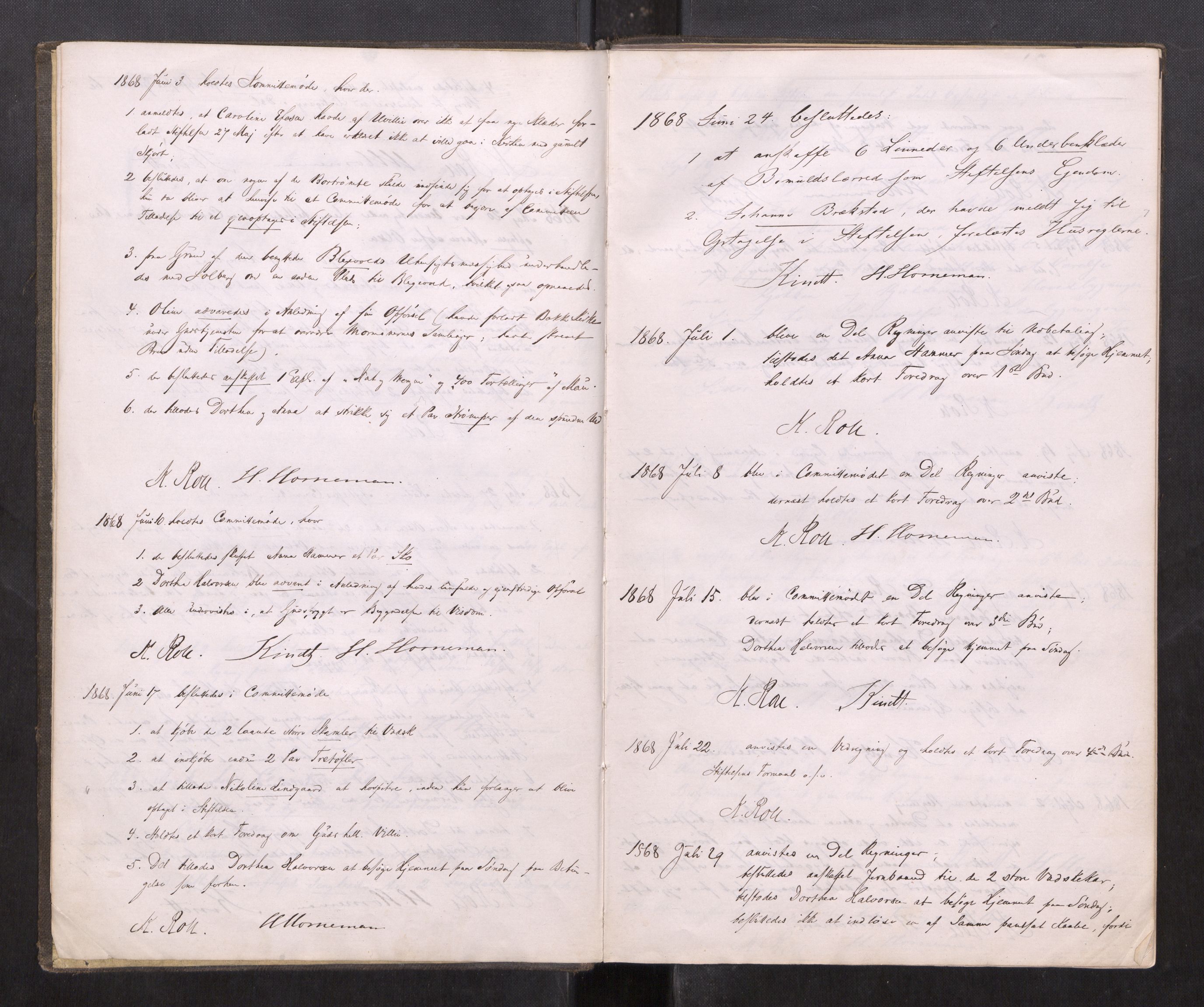 Kvindehjemmet i Trondhjem - Magdalenastiftelsen, AV/SAT-PA-0323/F/L0001: Forhandlingsprotokoll for Komitèen for den indre Missions Magdalenastiftelse, 1886-1902
