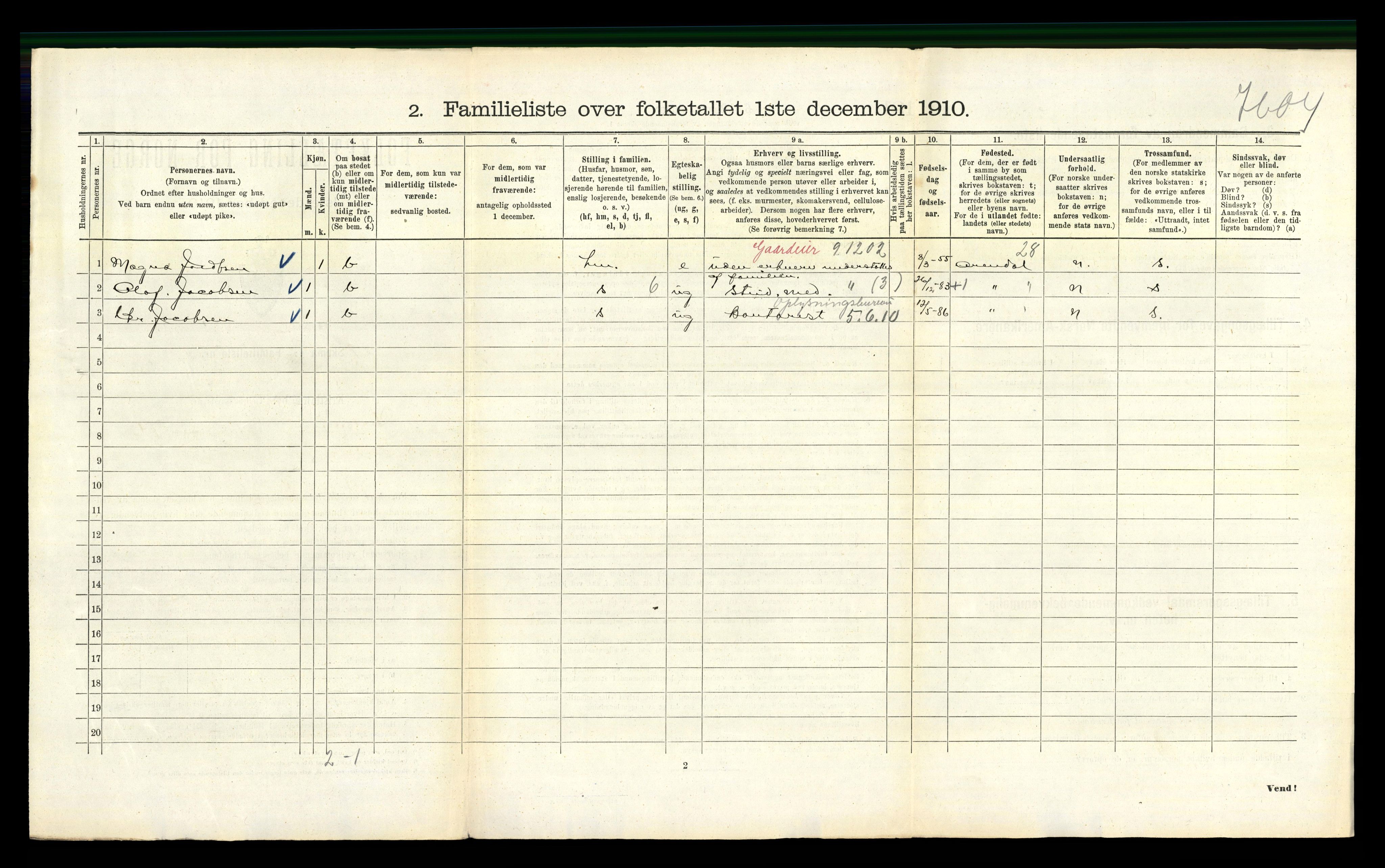 RA, 1910 census for Kristiania, 1910, p. 76238