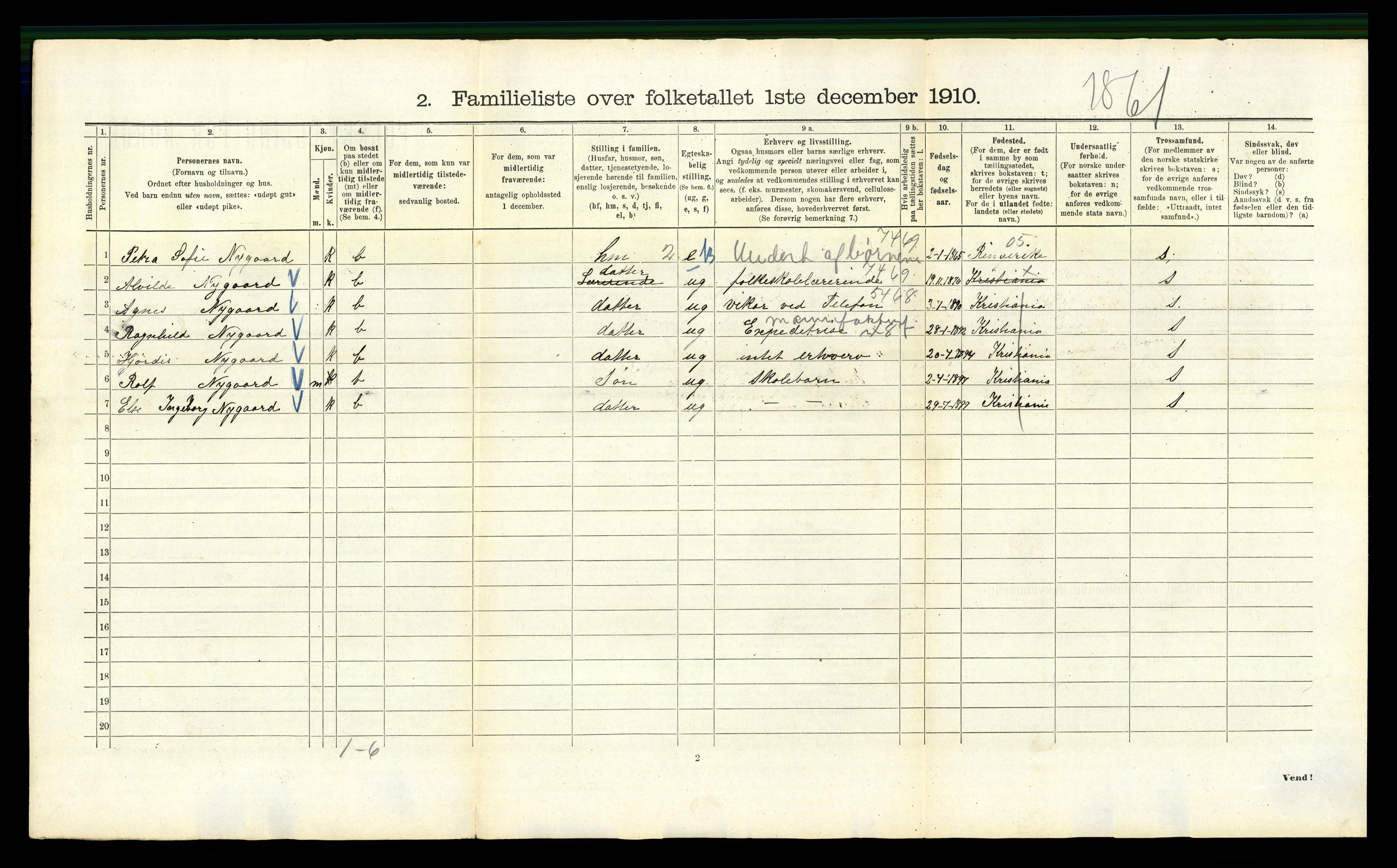 RA, 1910 census for Kristiania, 1910, p. 121318