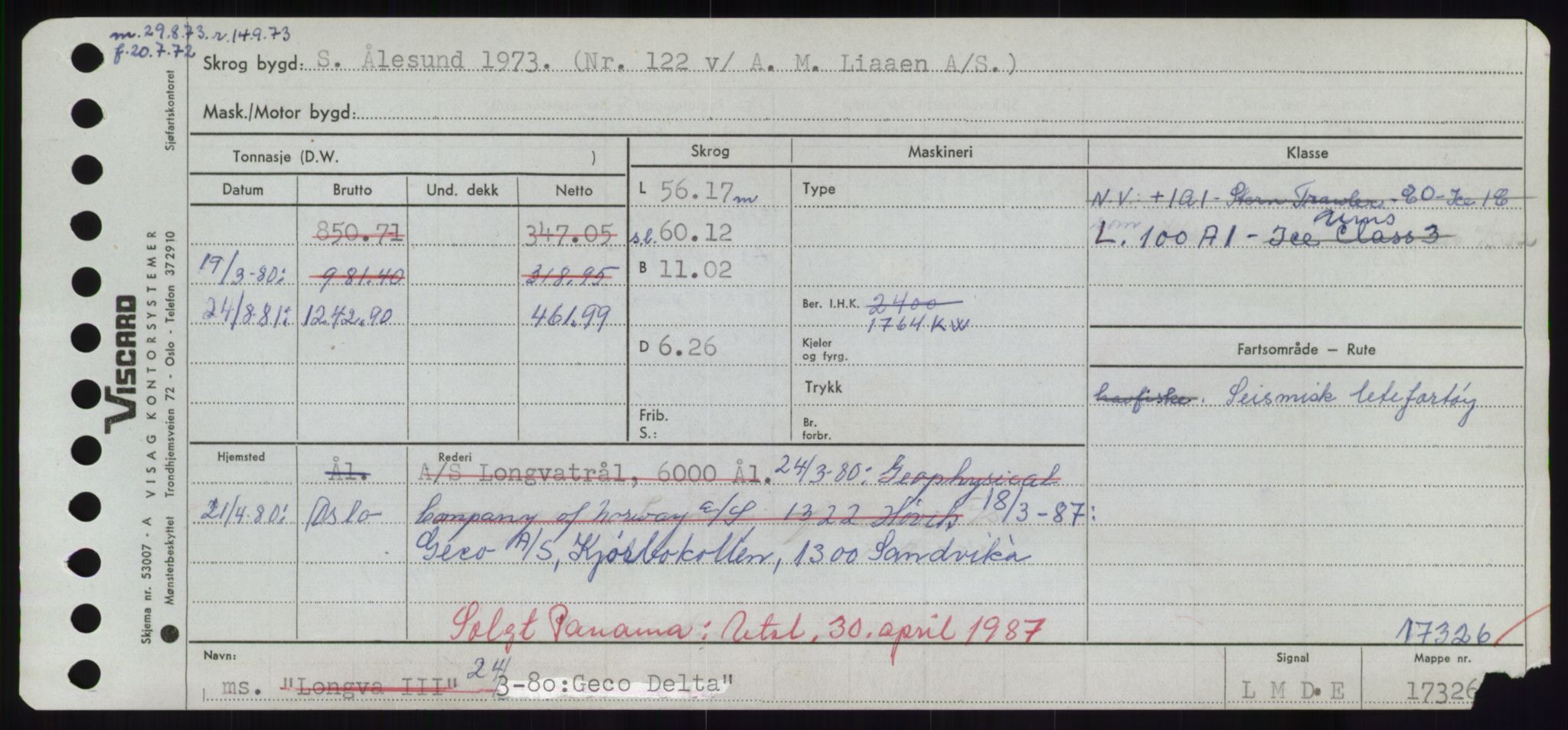 Sjøfartsdirektoratet med forløpere, Skipsmålingen, RA/S-1627/H/Hd/L0012: Fartøy, G-Glø, p. 139