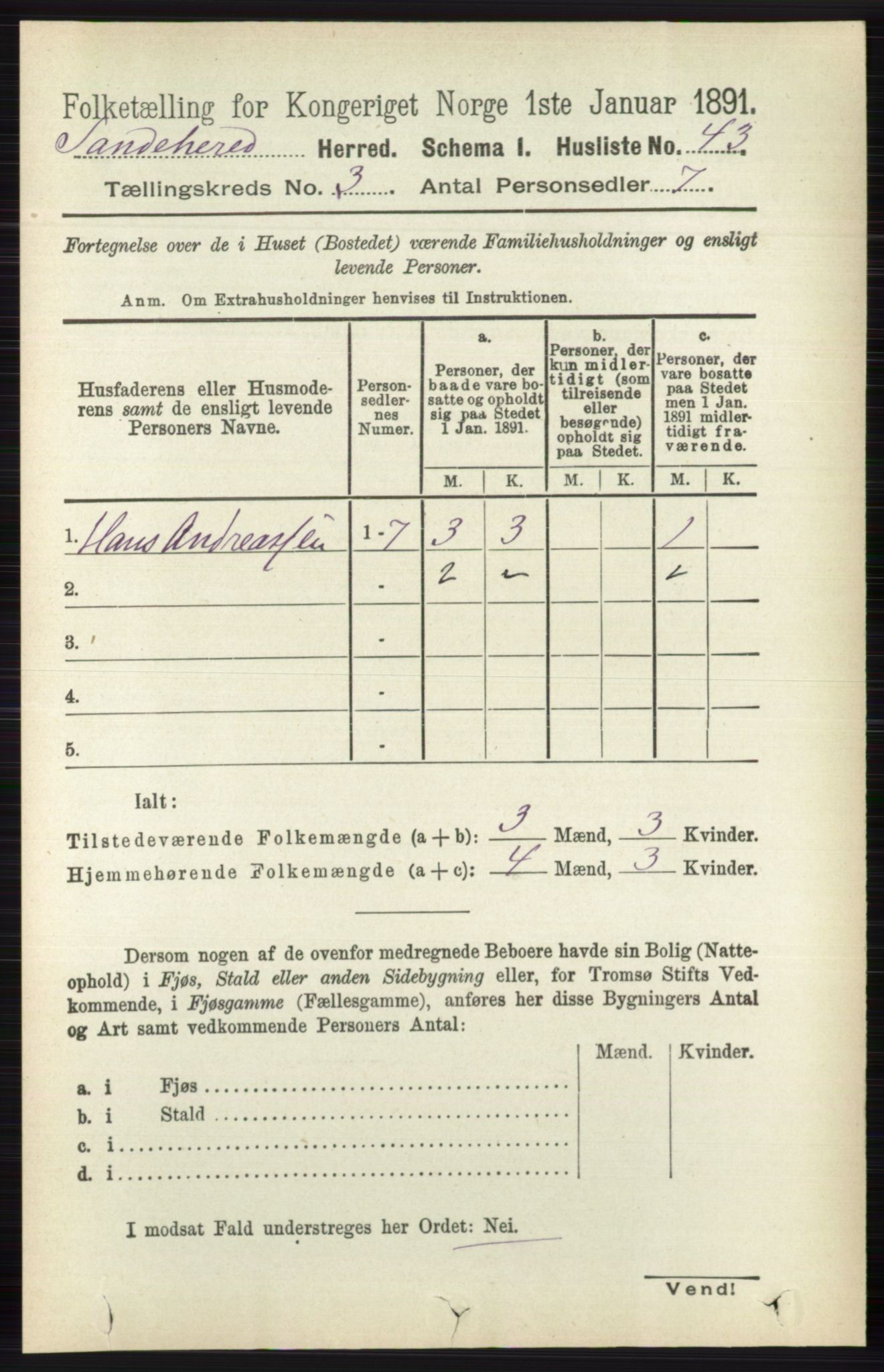 RA, 1891 census for 0724 Sandeherred, 1891, p. 1971