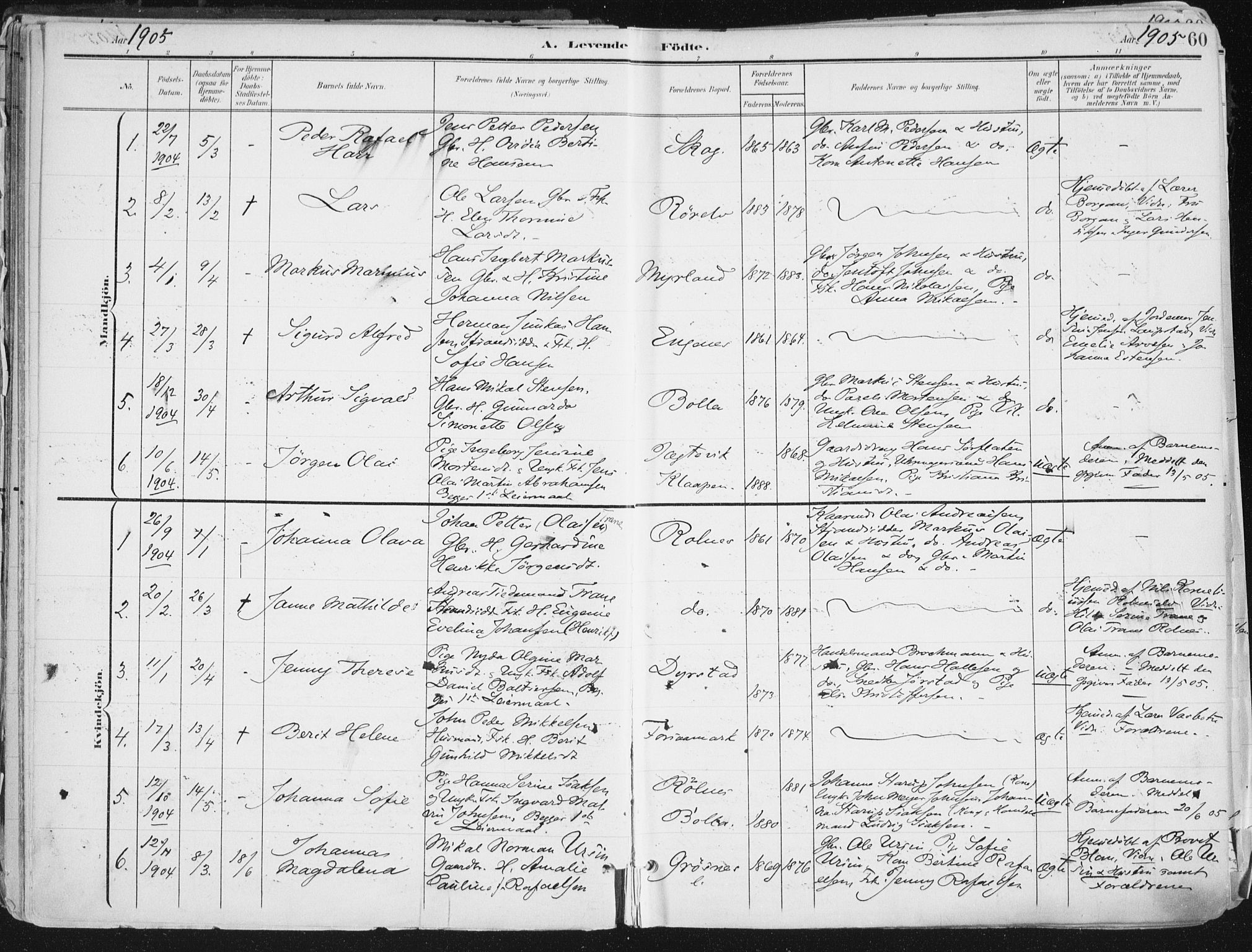 Ibestad sokneprestembete, SATØ/S-0077/H/Ha/Haa/L0017kirke: Parish register (official) no. 17, 1901-1914, p. 60