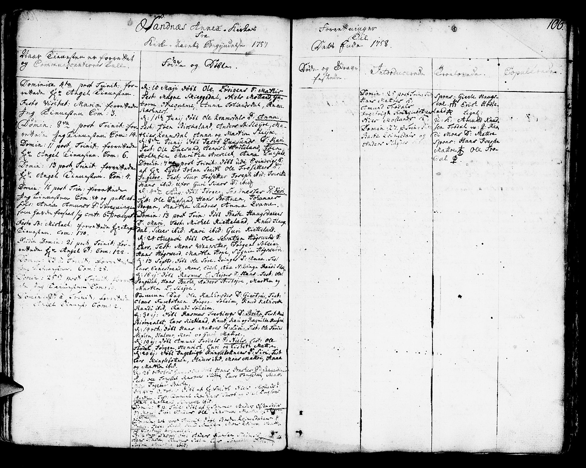 Lindås Sokneprestembete, AV/SAB-A-76701/H/Haa/Haaa/L0003: Parish register (official) no. A 3, 1748-1764, p. 106