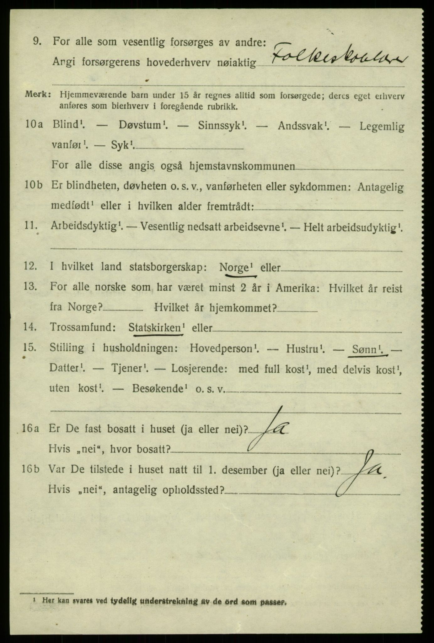 SAB, 1920 census for Hamre, 1920, p. 4830