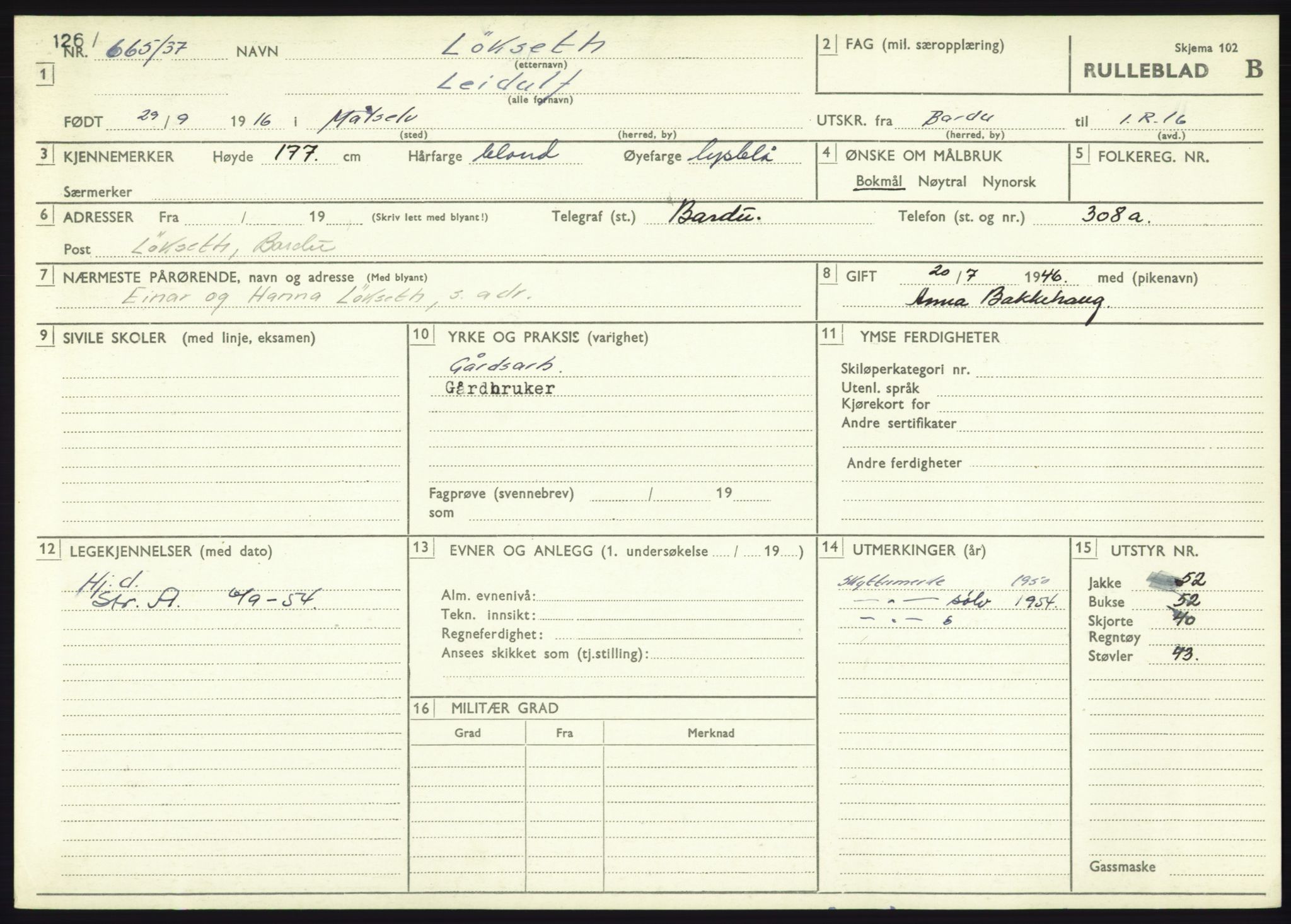 Forsvaret, Troms infanteriregiment nr. 16, AV/RA-RAFA-3146/P/Pa/L0021: Rulleblad for regimentets menige mannskaper, årsklasse 1937, 1937, p. 733