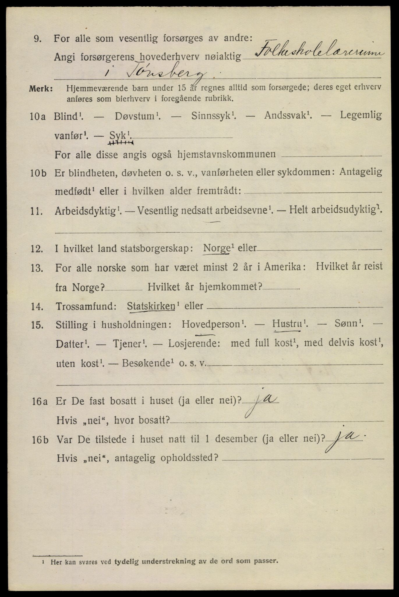 SAKO, 1920 census for Tønsberg, 1920, p. 33296