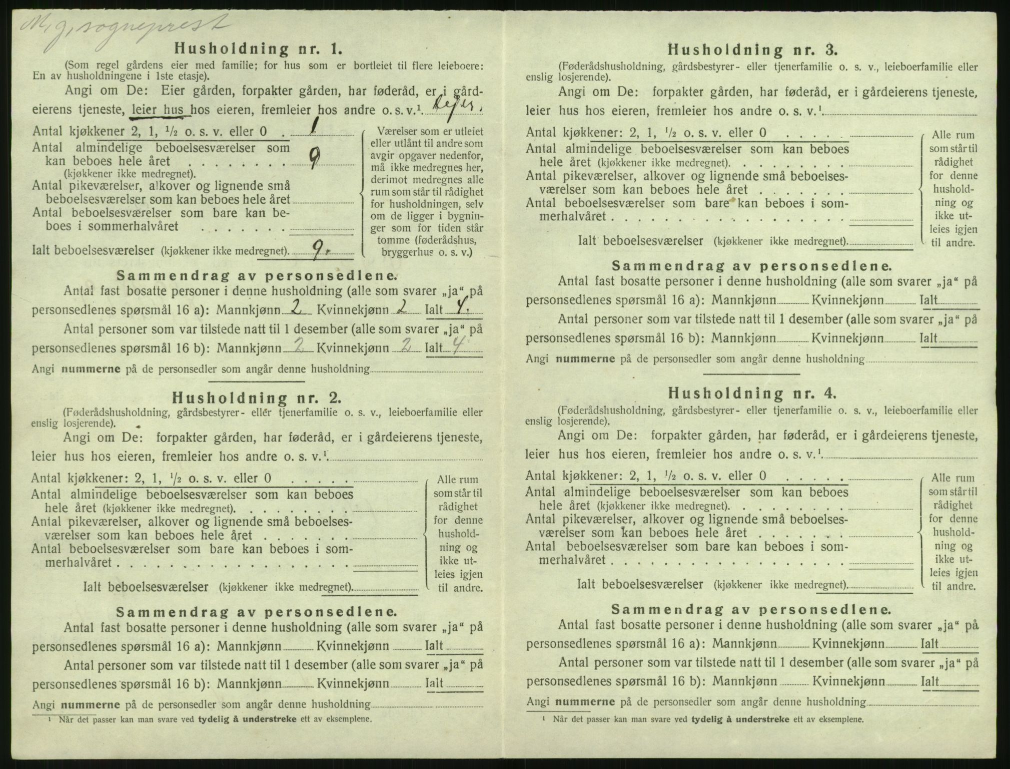 SAK, 1920 census for Øyestad, 1920, p. 1085