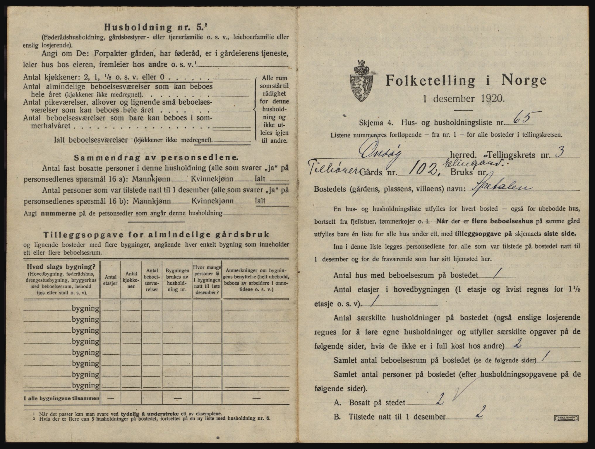 SAO, 1920 census for Onsøy, 1920, p. 418