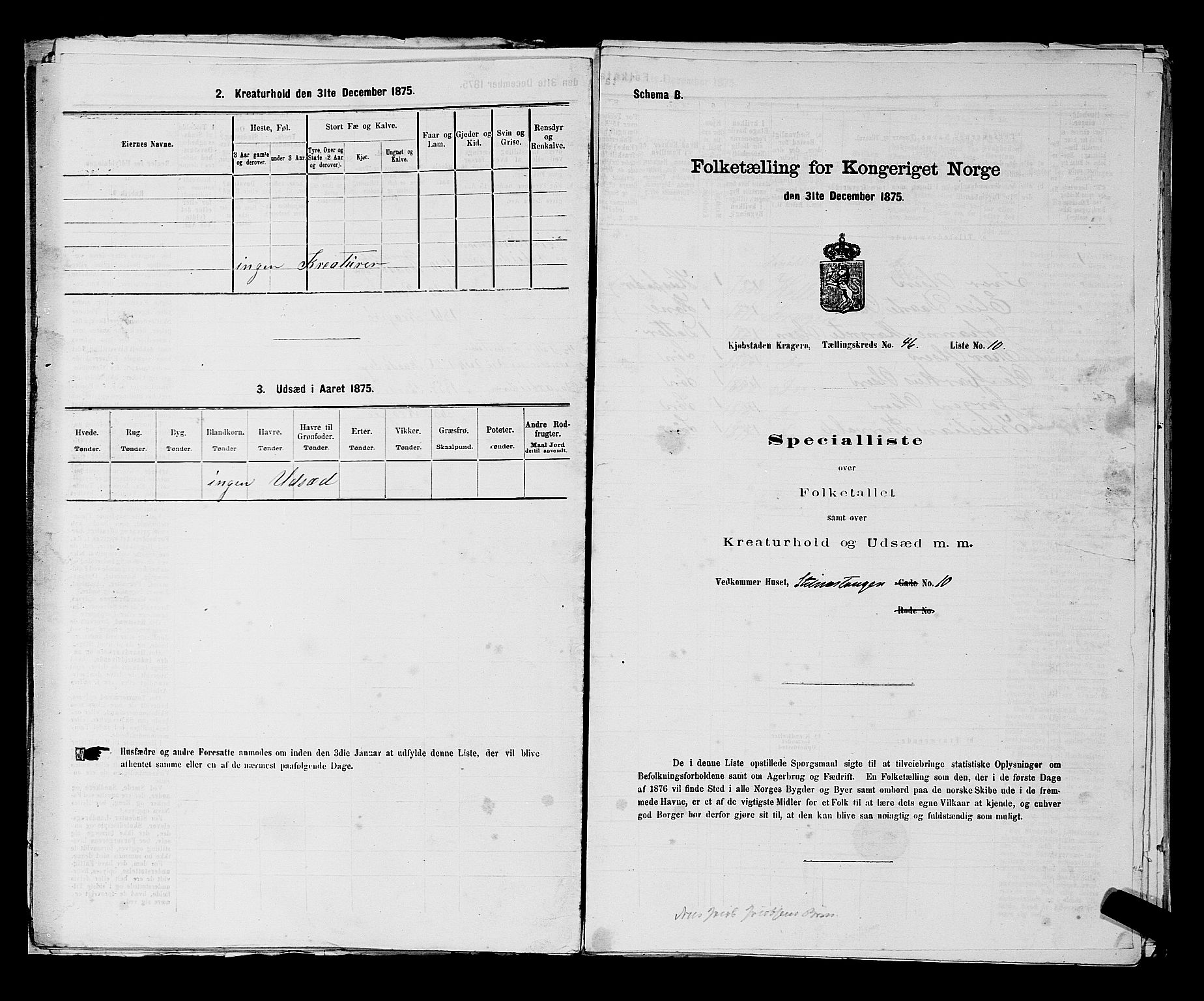 SAKO, 1875 census for 0801P Kragerø, 1875, p. 1032