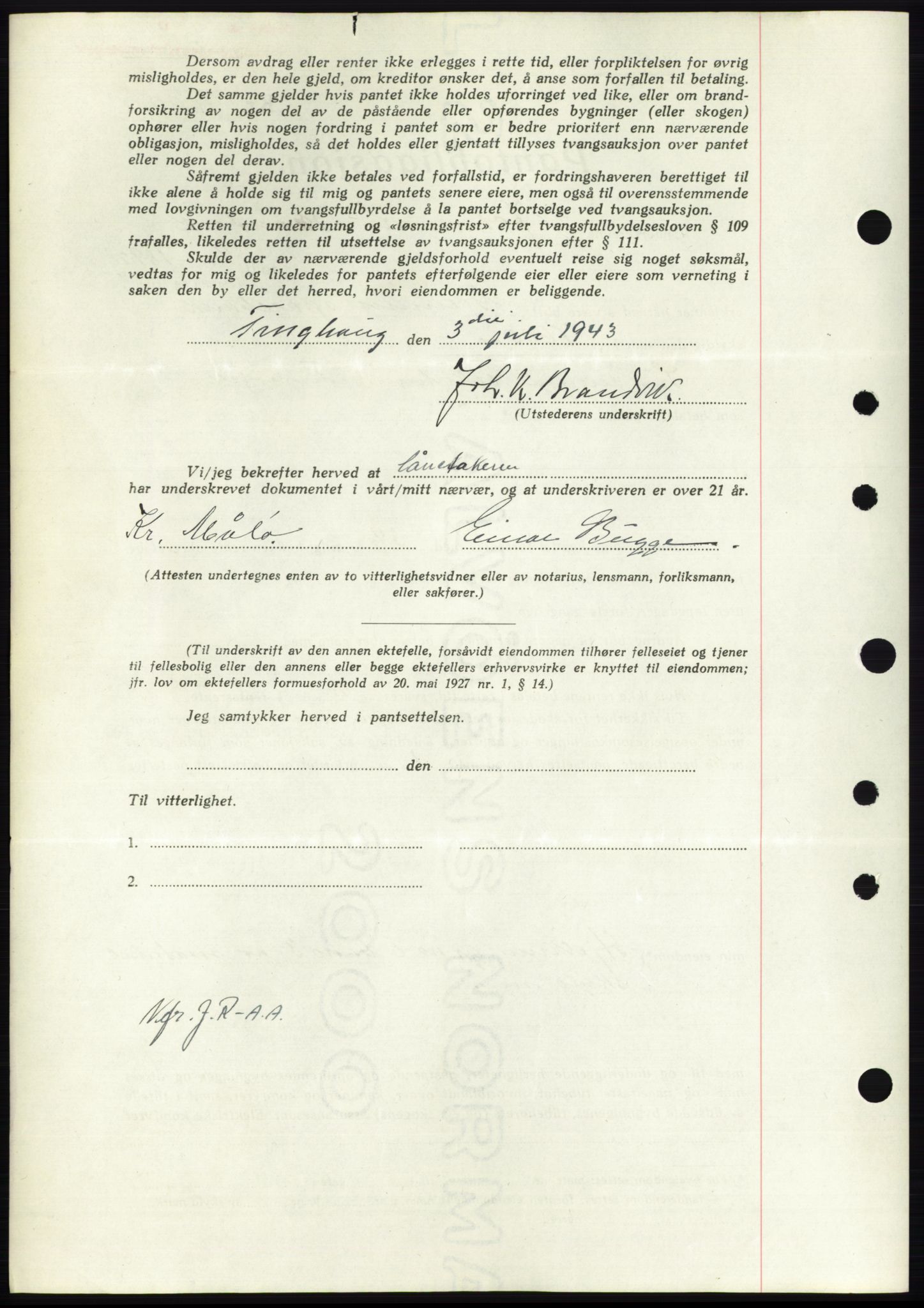 Nordmøre sorenskriveri, AV/SAT-A-4132/1/2/2Ca: Mortgage book no. B93b, 1946-1946, Diary no: : 90/1946