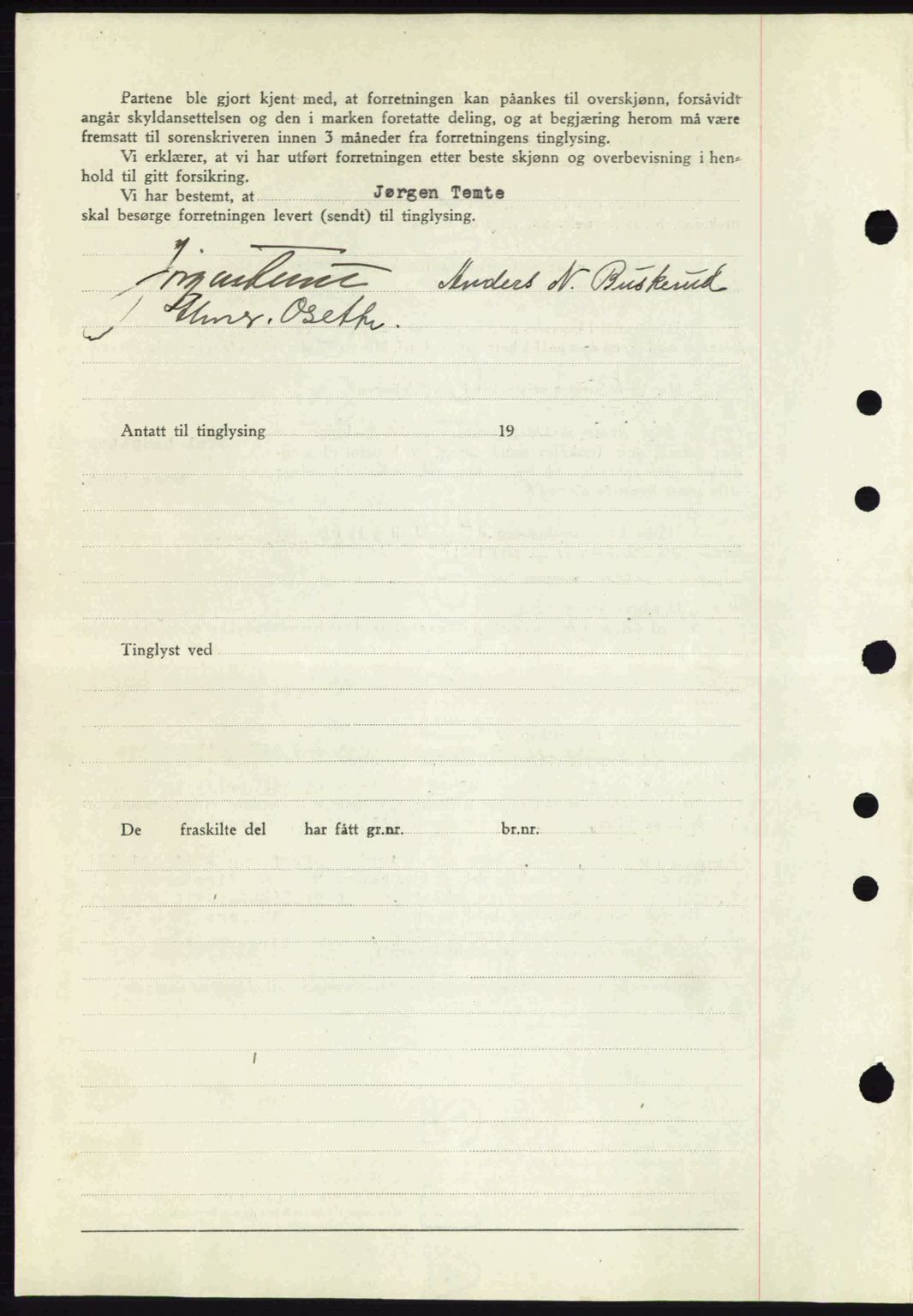 Eiker, Modum og Sigdal sorenskriveri, SAKO/A-123/G/Ga/Gab/L0047: Mortgage book no. A17, 1942-1943, Diary no: : 2188/1942