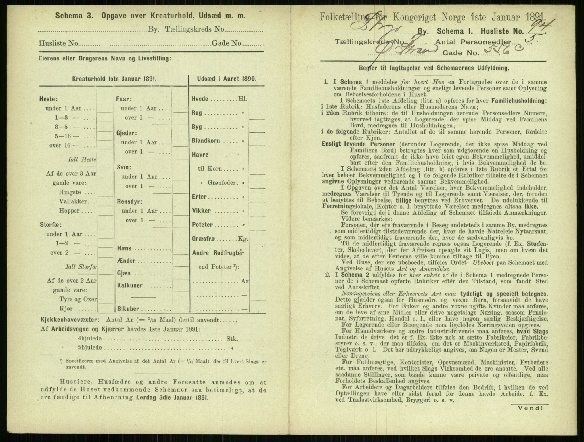 RA, 1891 census for 1103 Stavanger, 1891, p. 1481