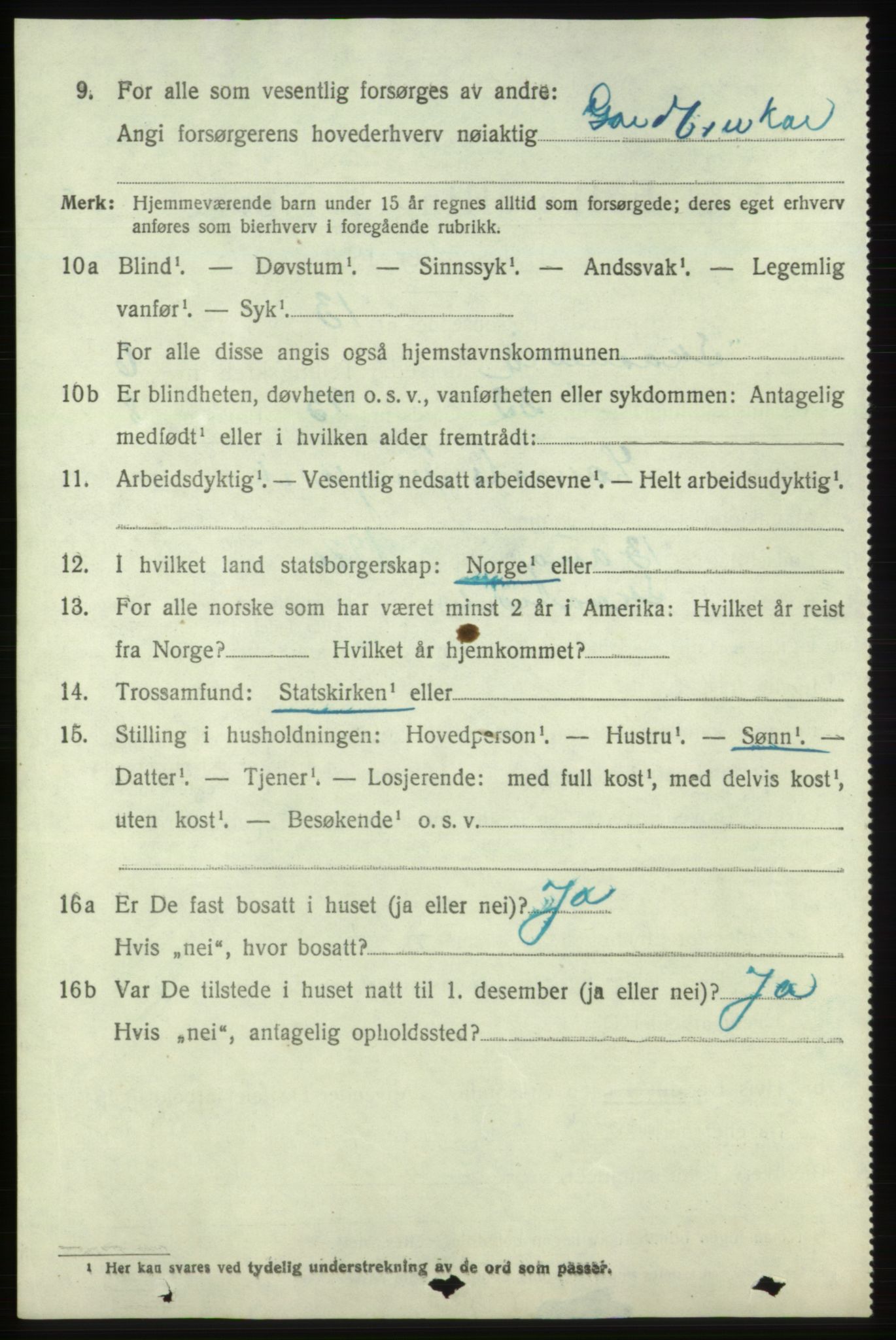 SAB, 1920 census for Skånevik, 1920, p. 4354