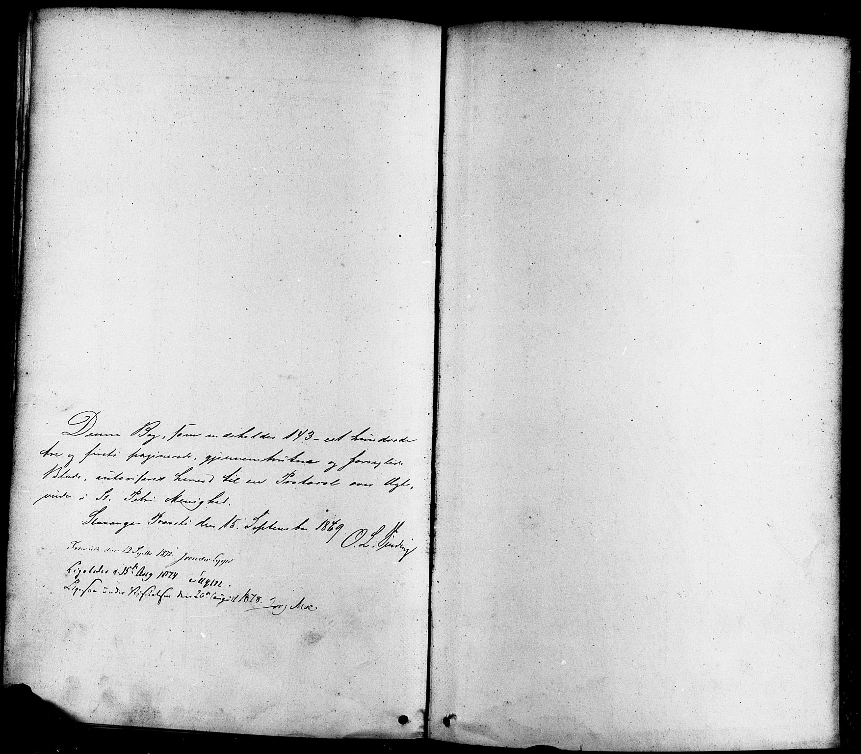 St. Petri sokneprestkontor, AV/SAST-A-101813/001/30/30BA/L0010: Parish register (official) no. A 10, 1869-1878