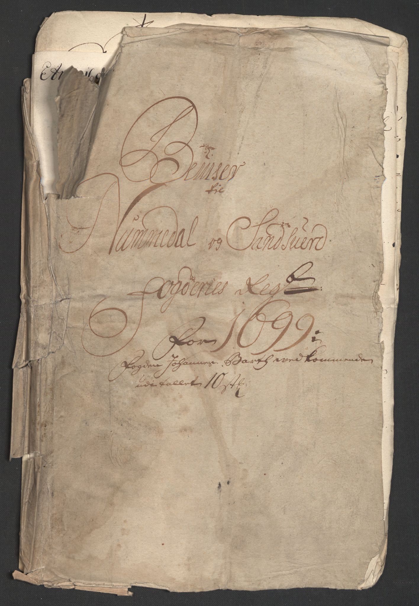 Rentekammeret inntil 1814, Reviderte regnskaper, Fogderegnskap, AV/RA-EA-4092/R24/L1578: Fogderegnskap Numedal og Sandsvær, 1698-1700, p. 184