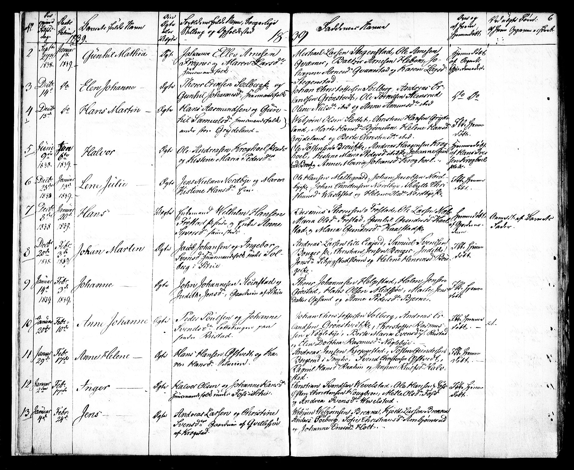 Kråkstad prestekontor Kirkebøker, SAO/A-10125a/F/Fa/L0005: Parish register (official) no. I 5, 1837-1847, p. 6