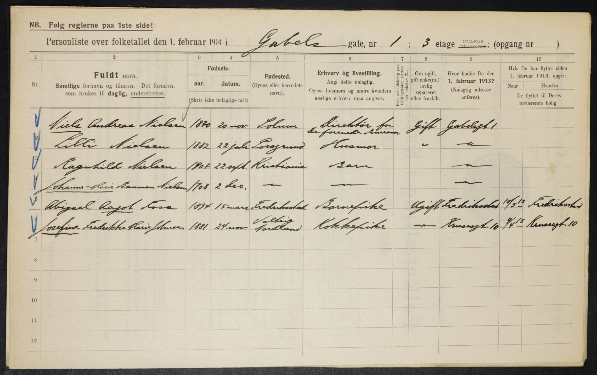 OBA, Municipal Census 1914 for Kristiania, 1914, p. 28679