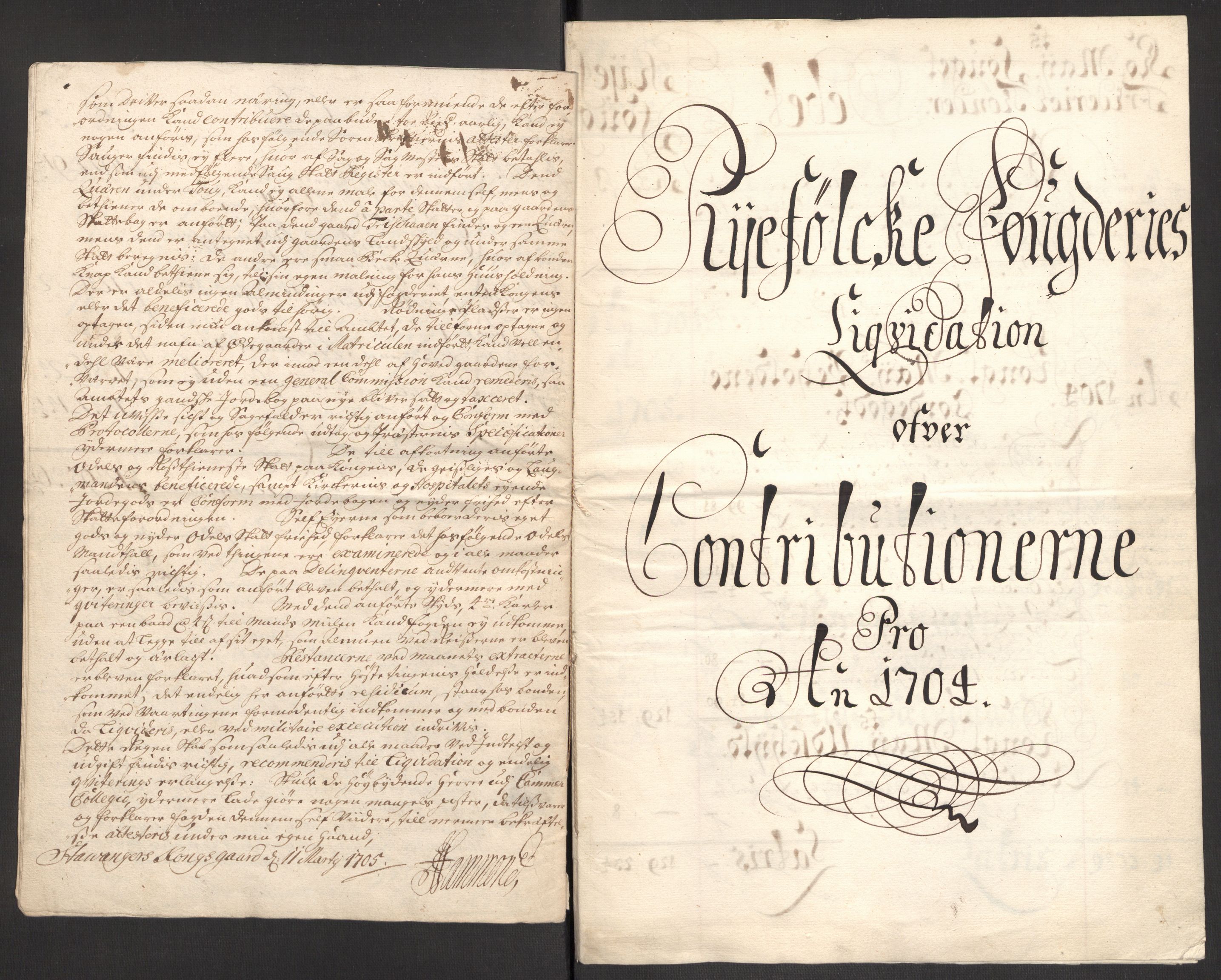 Rentekammeret inntil 1814, Reviderte regnskaper, Fogderegnskap, AV/RA-EA-4092/R47/L2860: Fogderegnskap Ryfylke, 1703-1705, p. 150