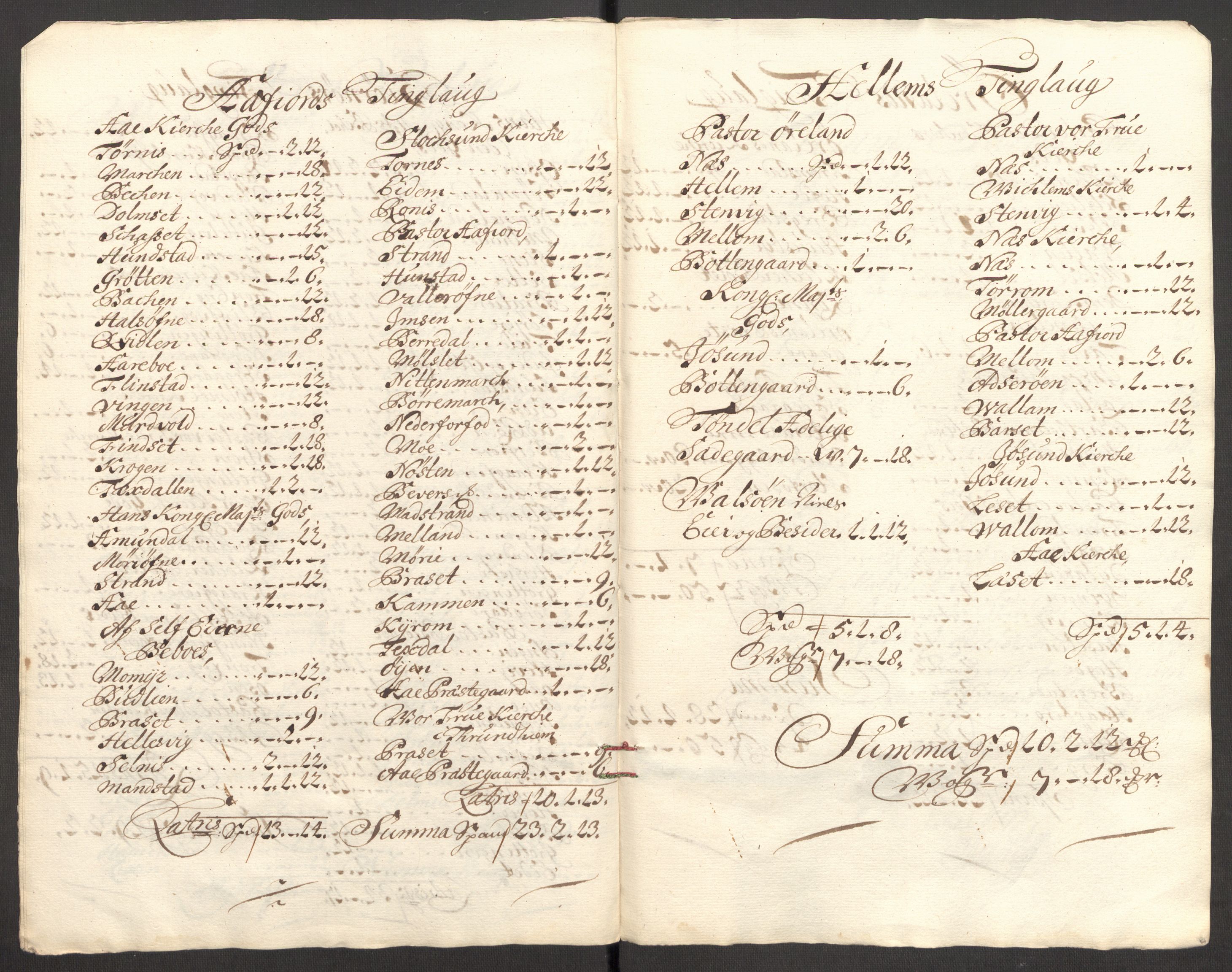 Rentekammeret inntil 1814, Reviderte regnskaper, Fogderegnskap, AV/RA-EA-4092/R57/L3854: Fogderegnskap Fosen, 1700-1701, p. 169