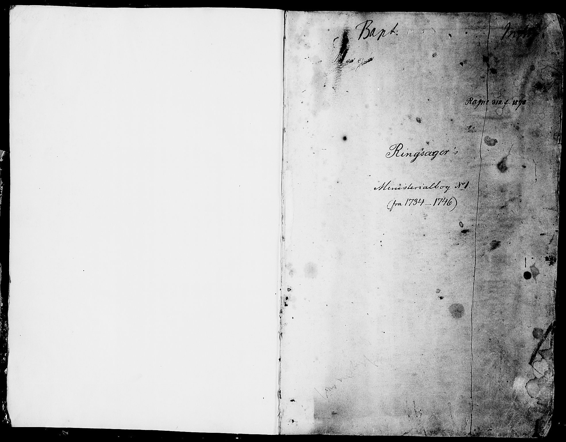 Ringsaker prestekontor, SAH/PREST-014/K/Ka/L0001: Parish register (official) no. 1, 1734-1746