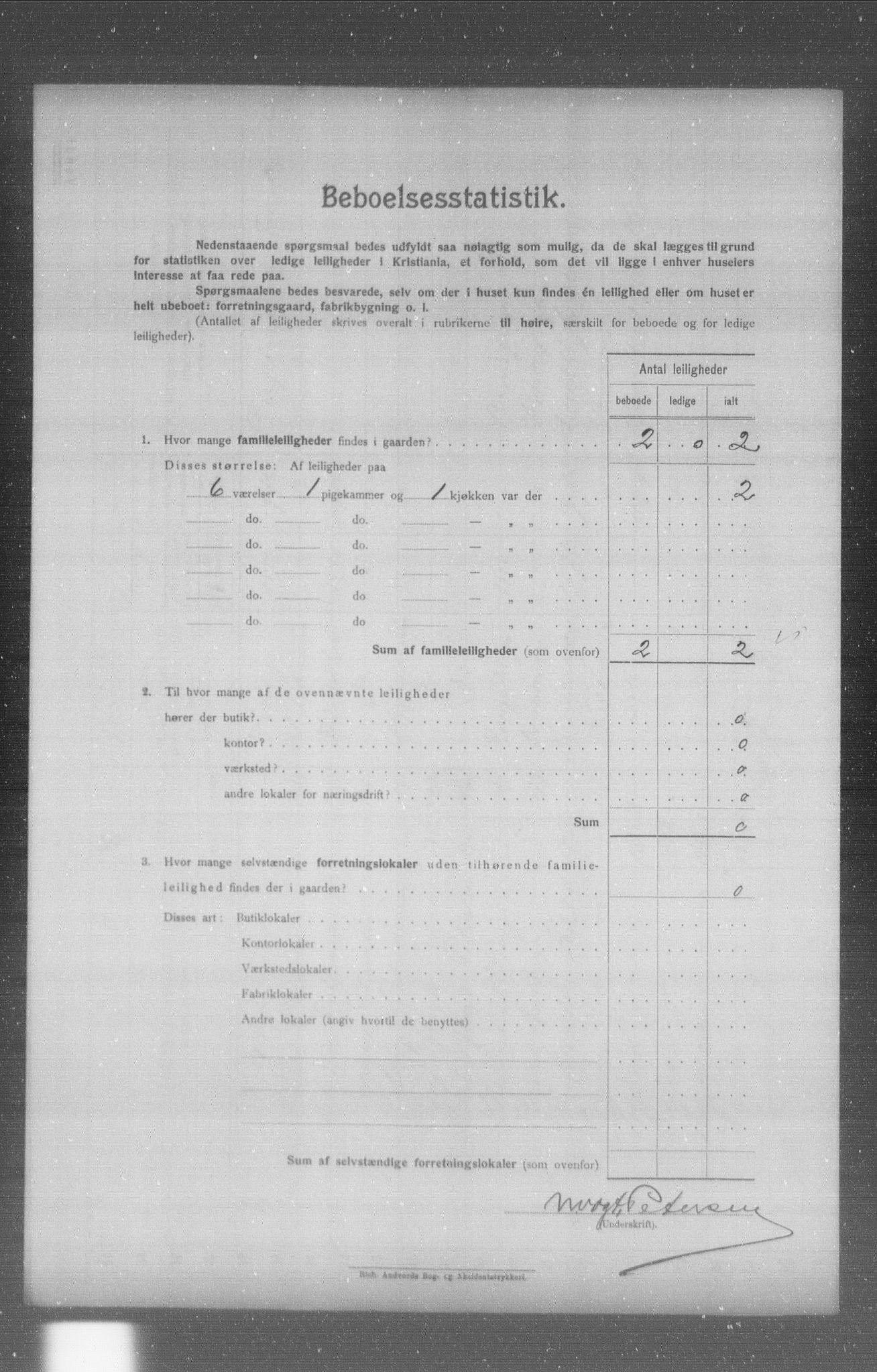 OBA, Municipal Census 1904 for Kristiania, 1904, p. 5397