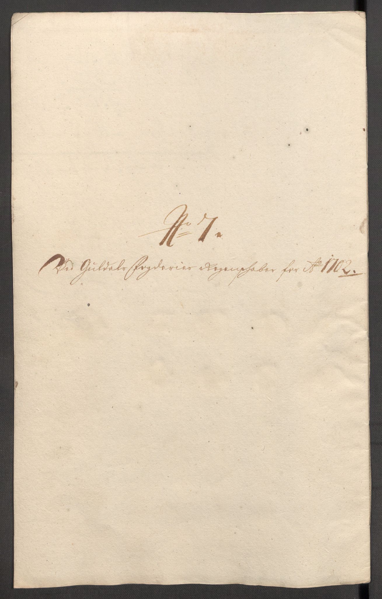 Rentekammeret inntil 1814, Reviderte regnskaper, Fogderegnskap, RA/EA-4092/R60/L3952: Fogderegnskap Orkdal og Gauldal, 1702, p. 310