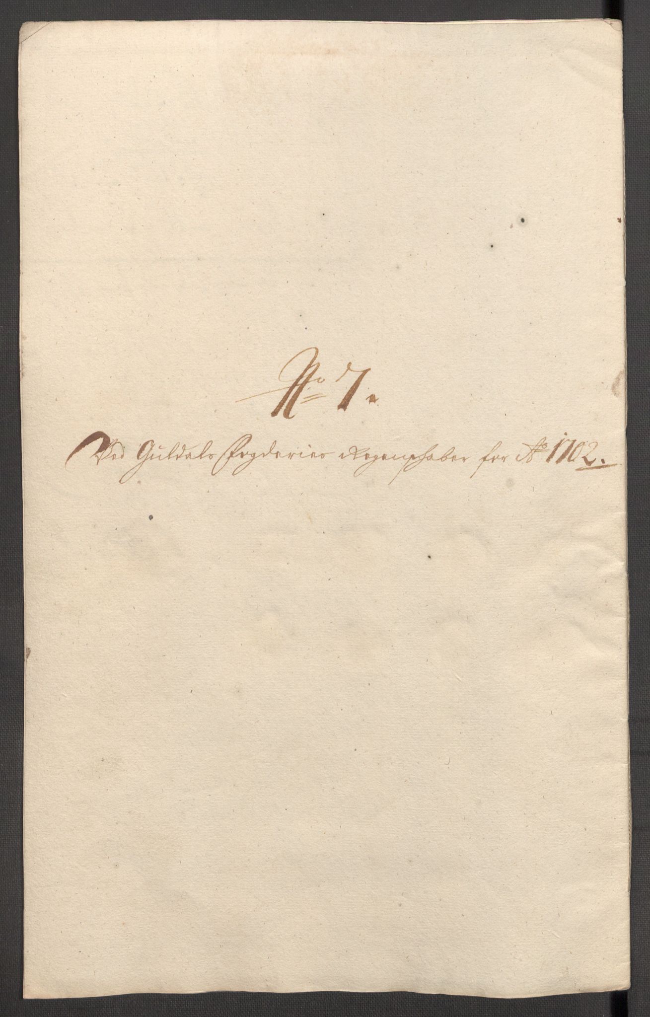 Rentekammeret inntil 1814, Reviderte regnskaper, Fogderegnskap, AV/RA-EA-4092/R60/L3952: Fogderegnskap Orkdal og Gauldal, 1702, p. 310