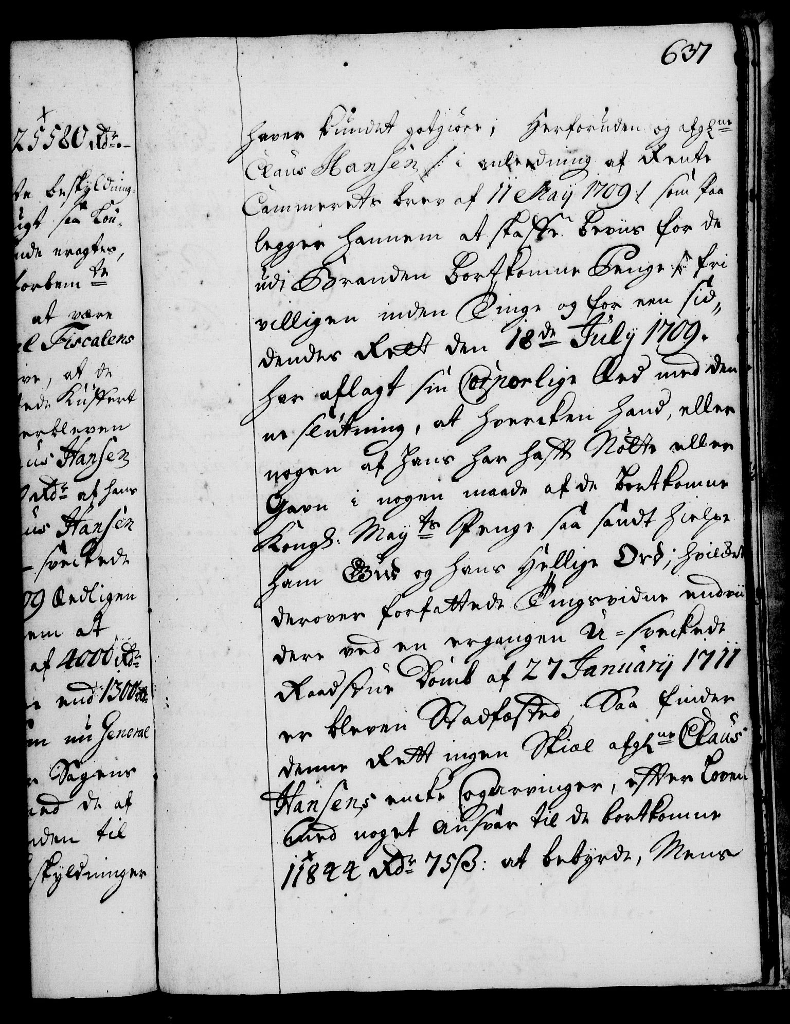 Rentekammeret, Kammerkanselliet, AV/RA-EA-3111/G/Gg/Gga/L0002: Norsk ekspedisjonsprotokoll med register (merket RK 53.2), 1723-1727, p. 637