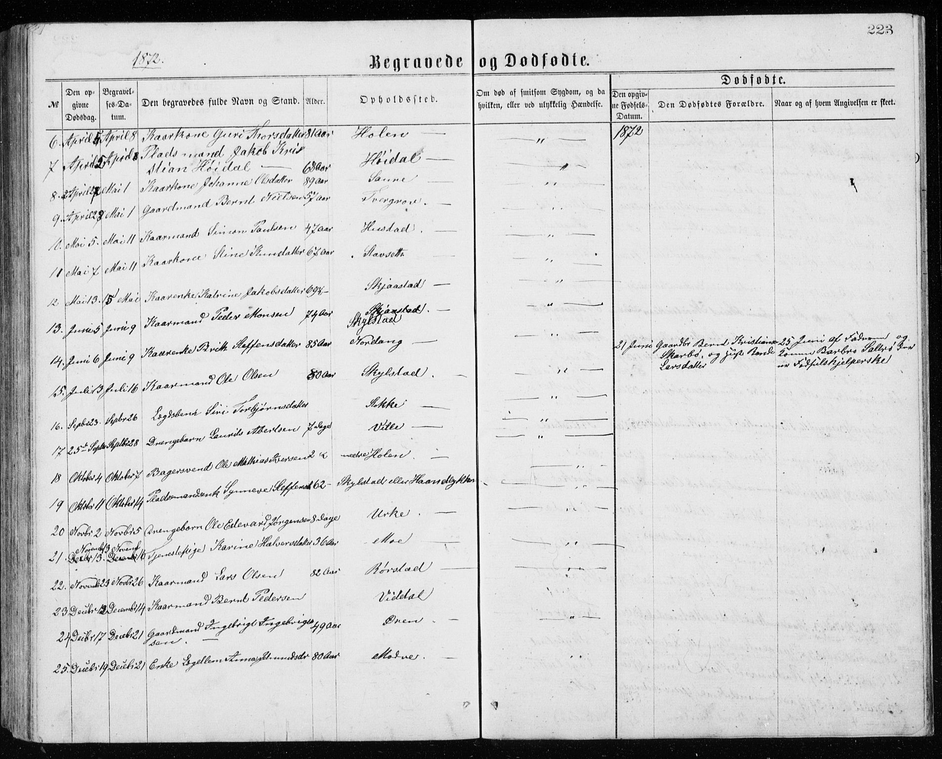 Ministerialprotokoller, klokkerbøker og fødselsregistre - Møre og Romsdal, AV/SAT-A-1454/515/L0214: Parish register (copy) no. 515C01, 1865-1883, p. 223