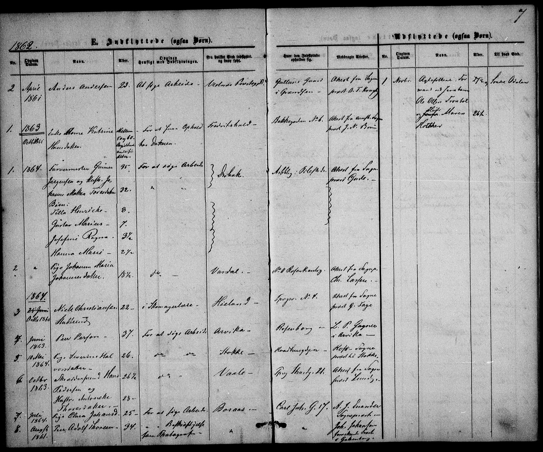 Trefoldighet prestekontor Kirkebøker, SAO/A-10882/F/Fe/L0001: Parish register (official) no. V 1, 1858-1887, p. 7