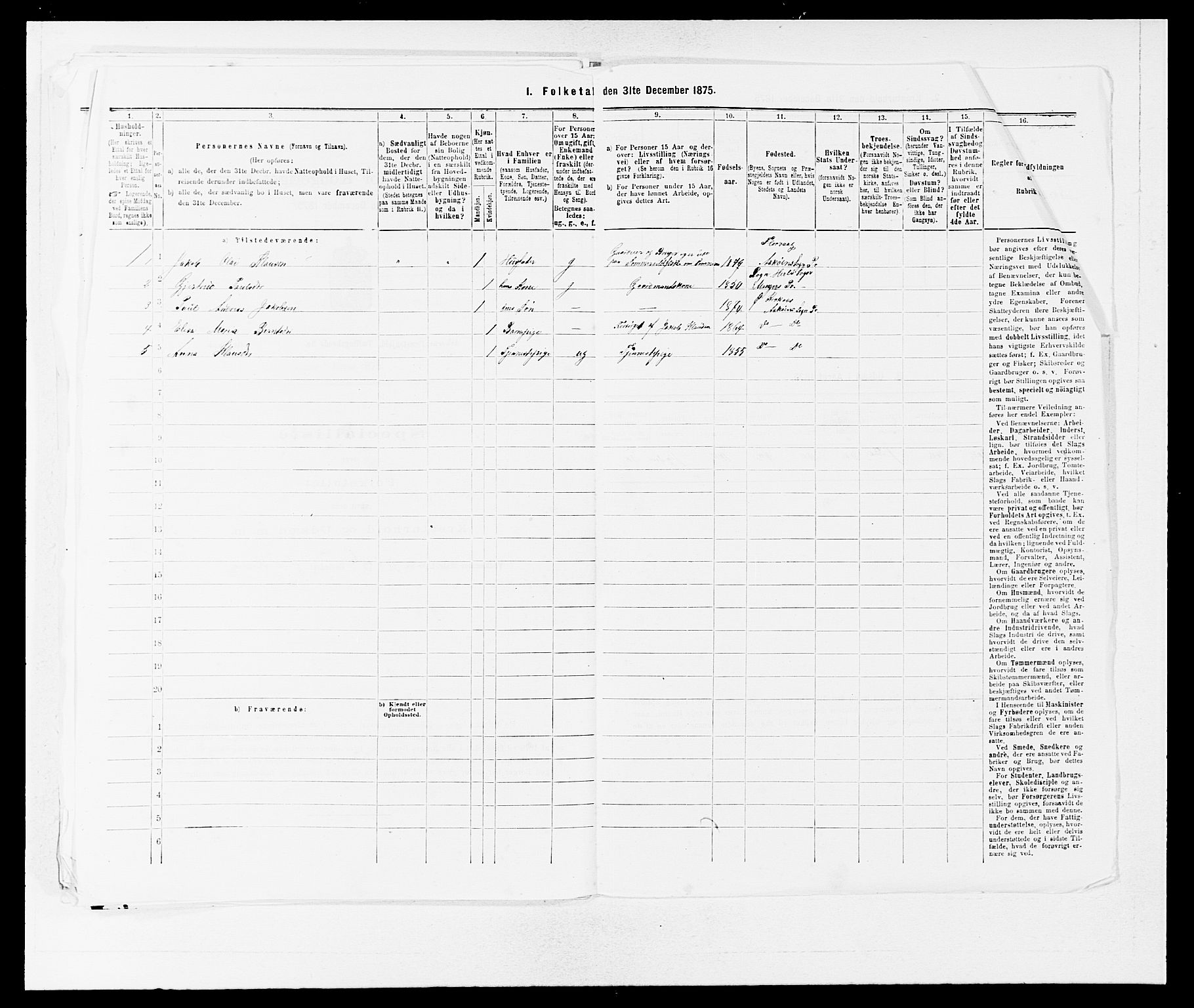 SAB, 1875 census for 1247P Askøy, 1875, p. 272