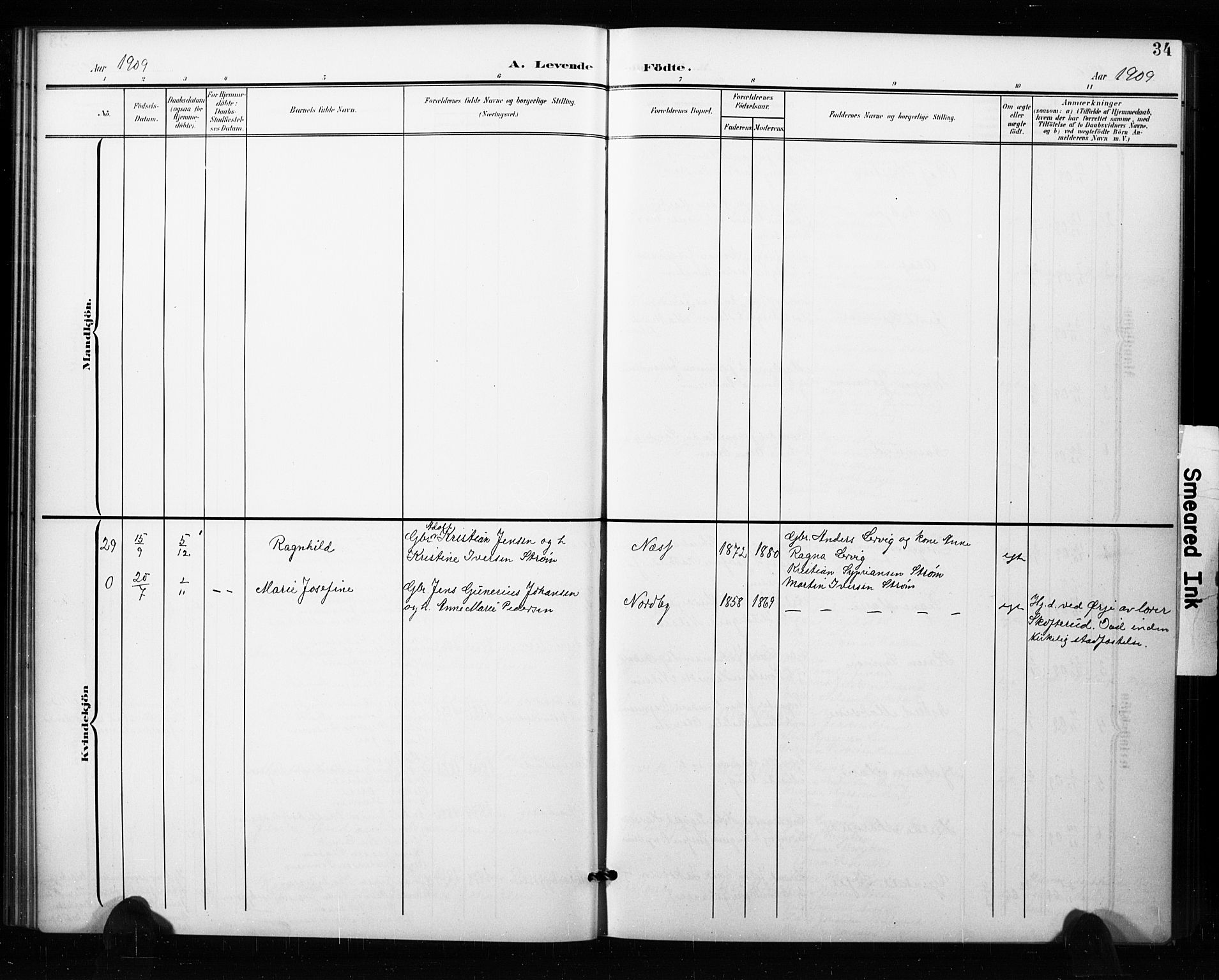 Aremark prestekontor Kirkebøker, AV/SAO-A-10899/G/Ga/L0002: Parish register (copy) no. I 2, 1901-1928, p. 34