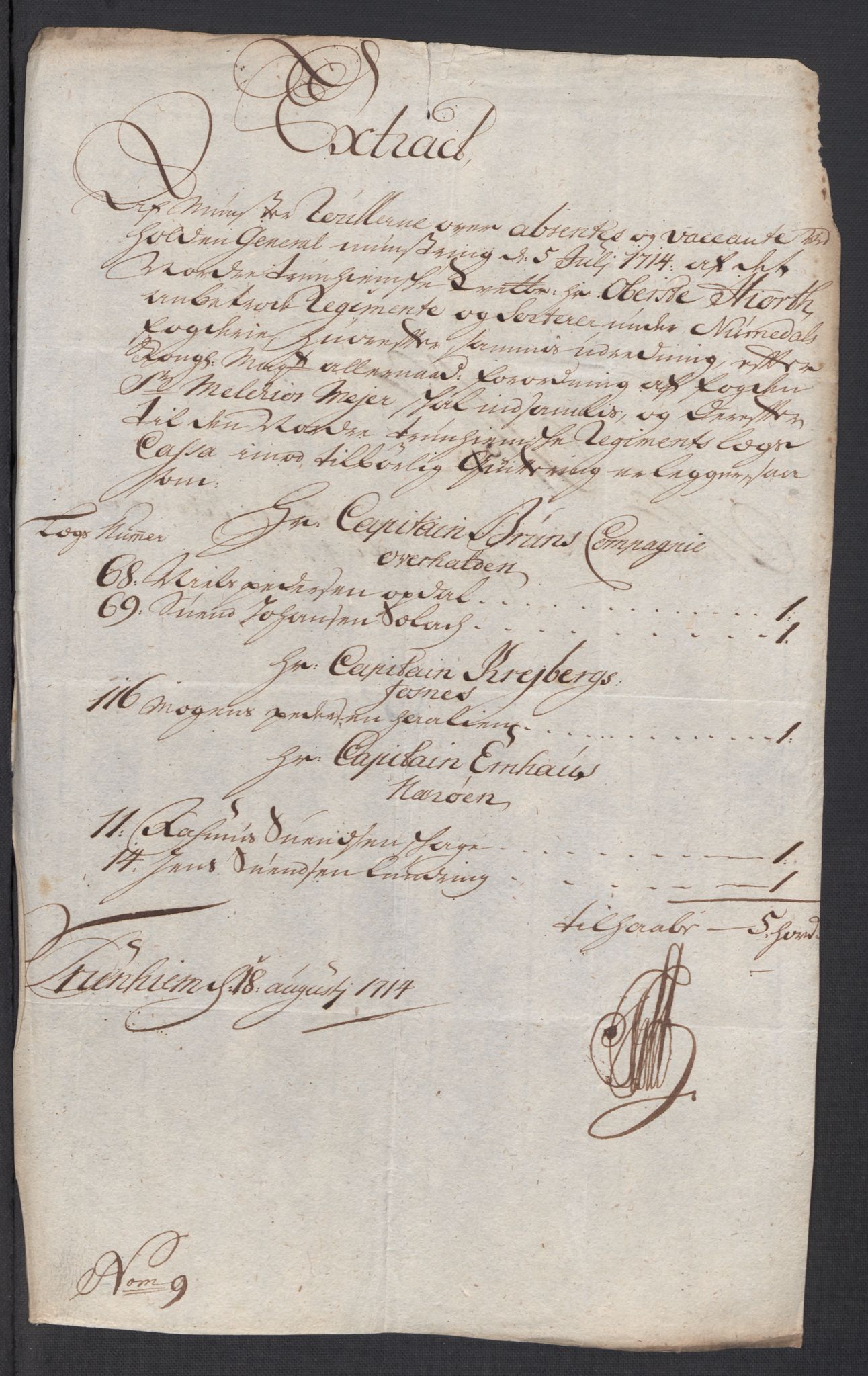 Rentekammeret inntil 1814, Reviderte regnskaper, Fogderegnskap, AV/RA-EA-4092/R64/L4435: Fogderegnskap Namdal, 1714, p. 122