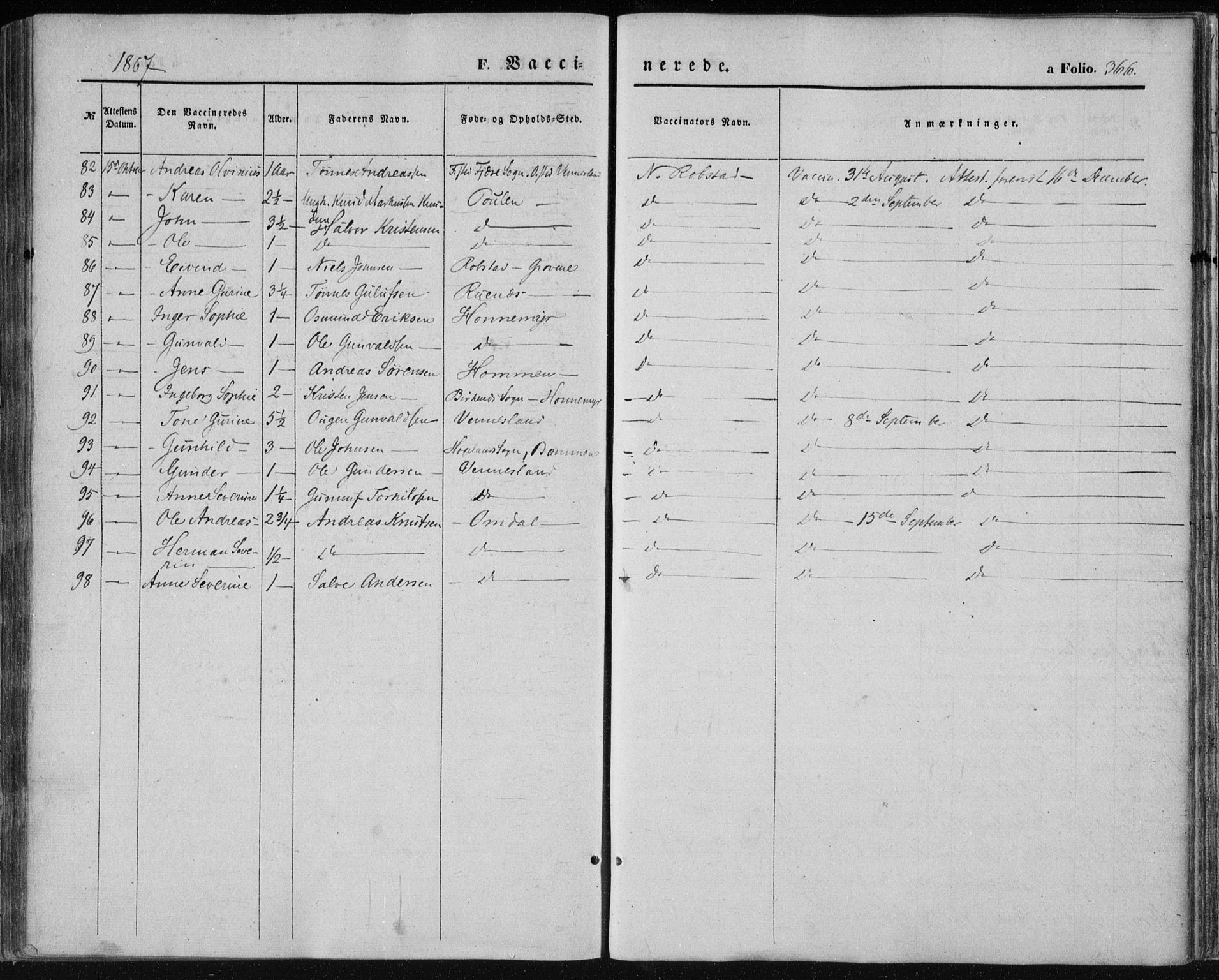 Vennesla sokneprestkontor, AV/SAK-1111-0045/Fa/Fac/L0007: Parish register (official) no. A 7, 1855-1873, p. 366