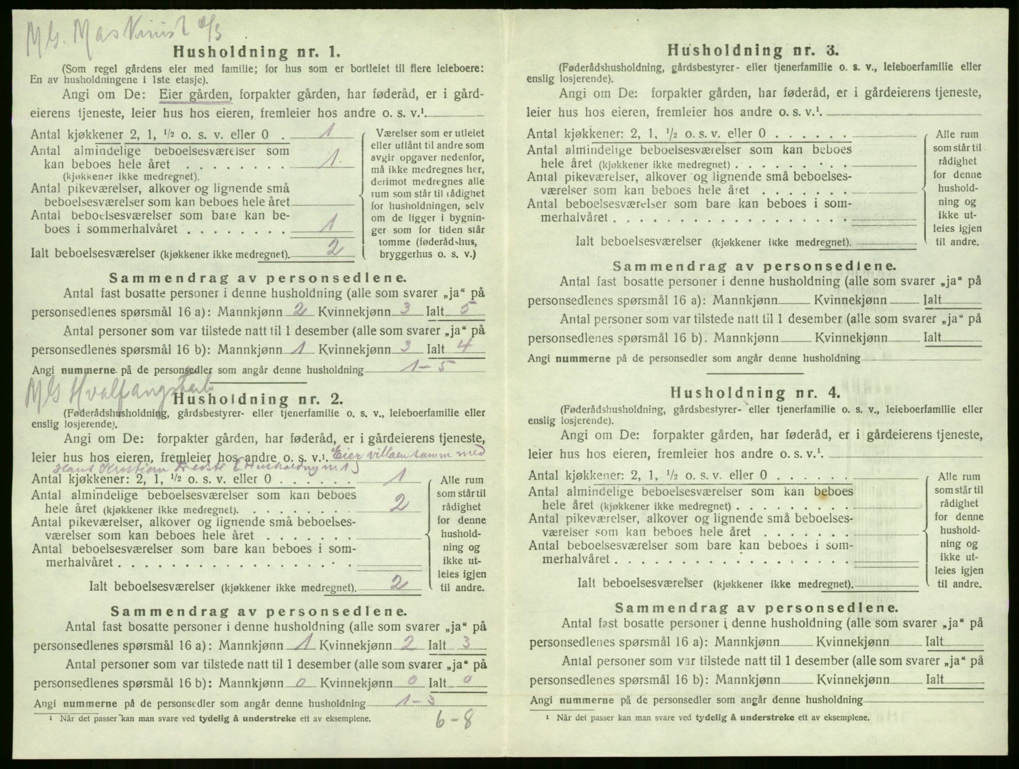 SAKO, 1920 census for Sandeherred, 1920, p. 1478