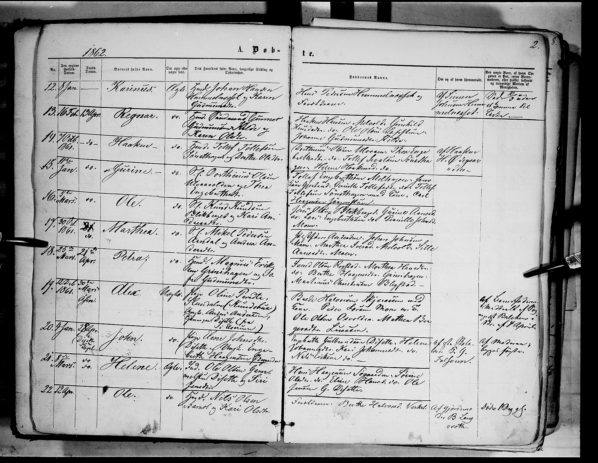 Åmot prestekontor, Hedmark, SAH/PREST-056/H/Ha/Haa/L0008: Parish register (official) no. 8, 1862-1875, p. 2