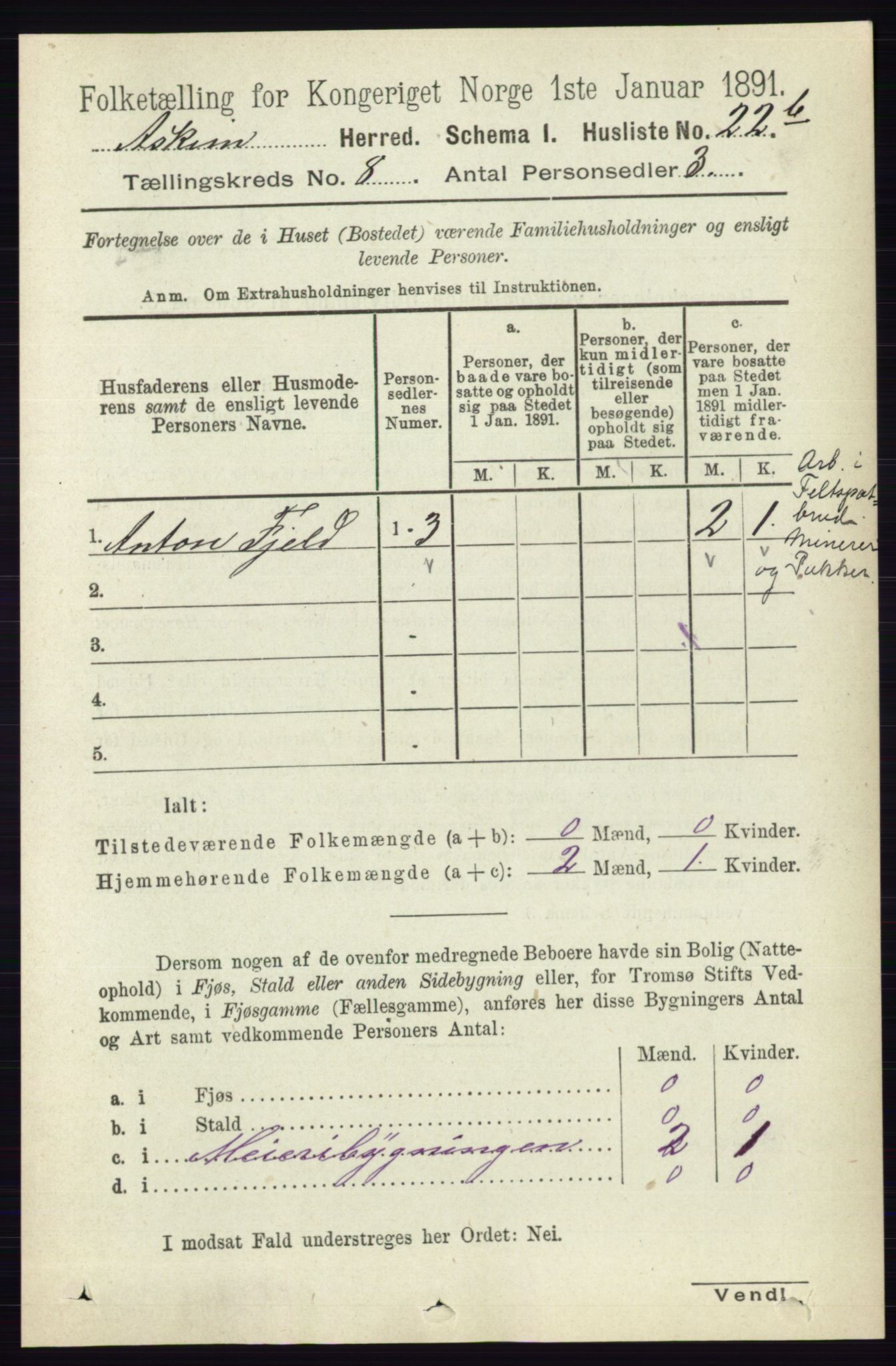 RA, 1891 census for 0124 Askim, 1891, p. 1237