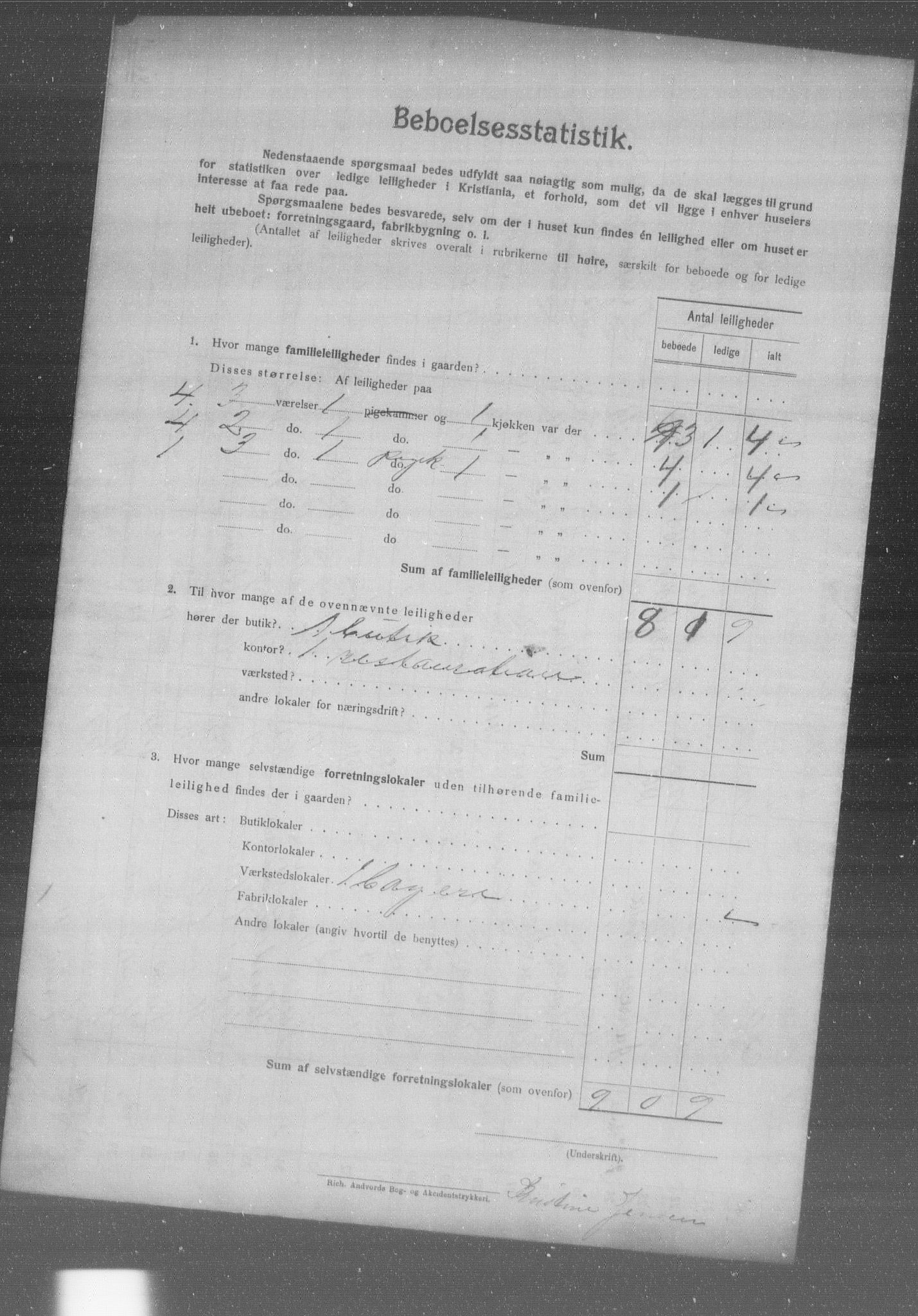 OBA, Municipal Census 1904 for Kristiania, 1904, p. 6340