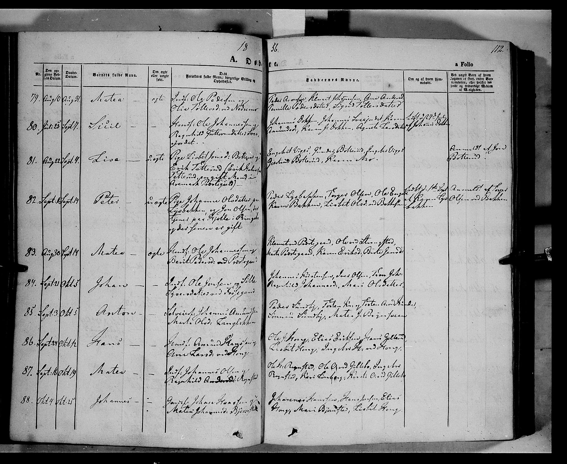 Øyer prestekontor, AV/SAH-PREST-084/H/Ha/Haa/L0005: Parish register (official) no. 5, 1842-1857, p. 112